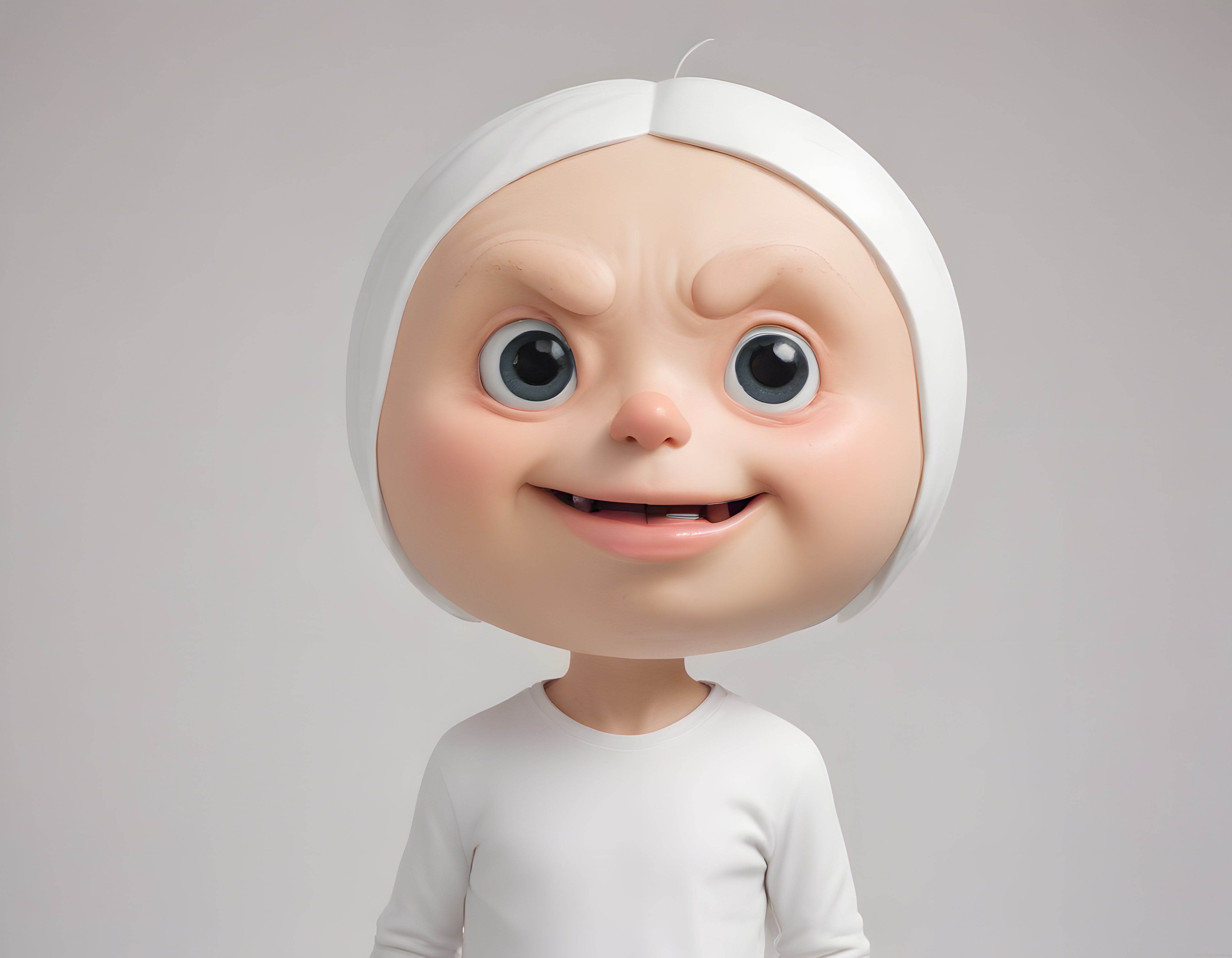 Masum Ama Muzip 3D Animasyon Bebek Karakteri ve Parlayan Büyük Gözleri