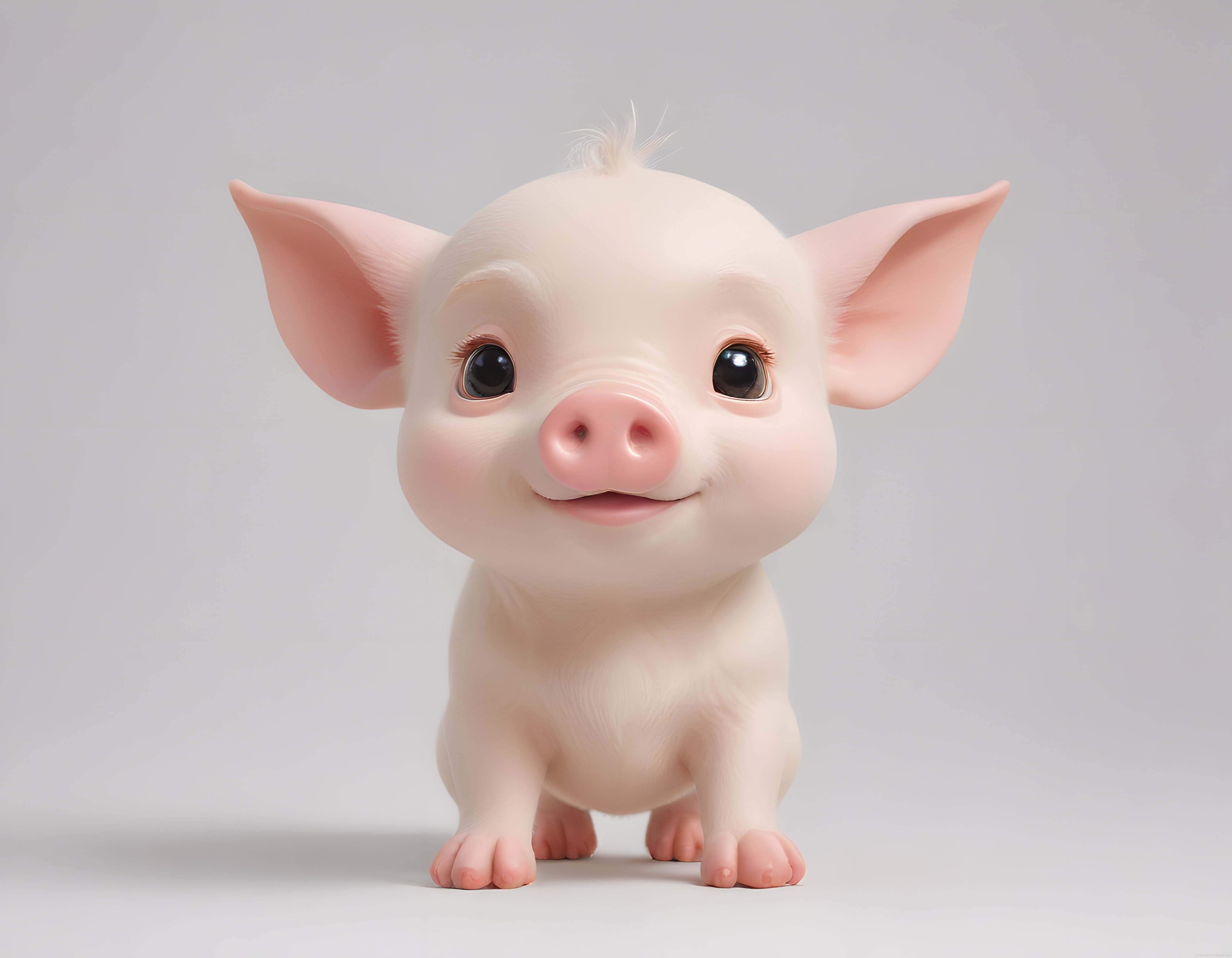 Masum Bakışlı 3D Animasyon Domuz Yavrusu ve Sevimli Karakter Tasarımı
