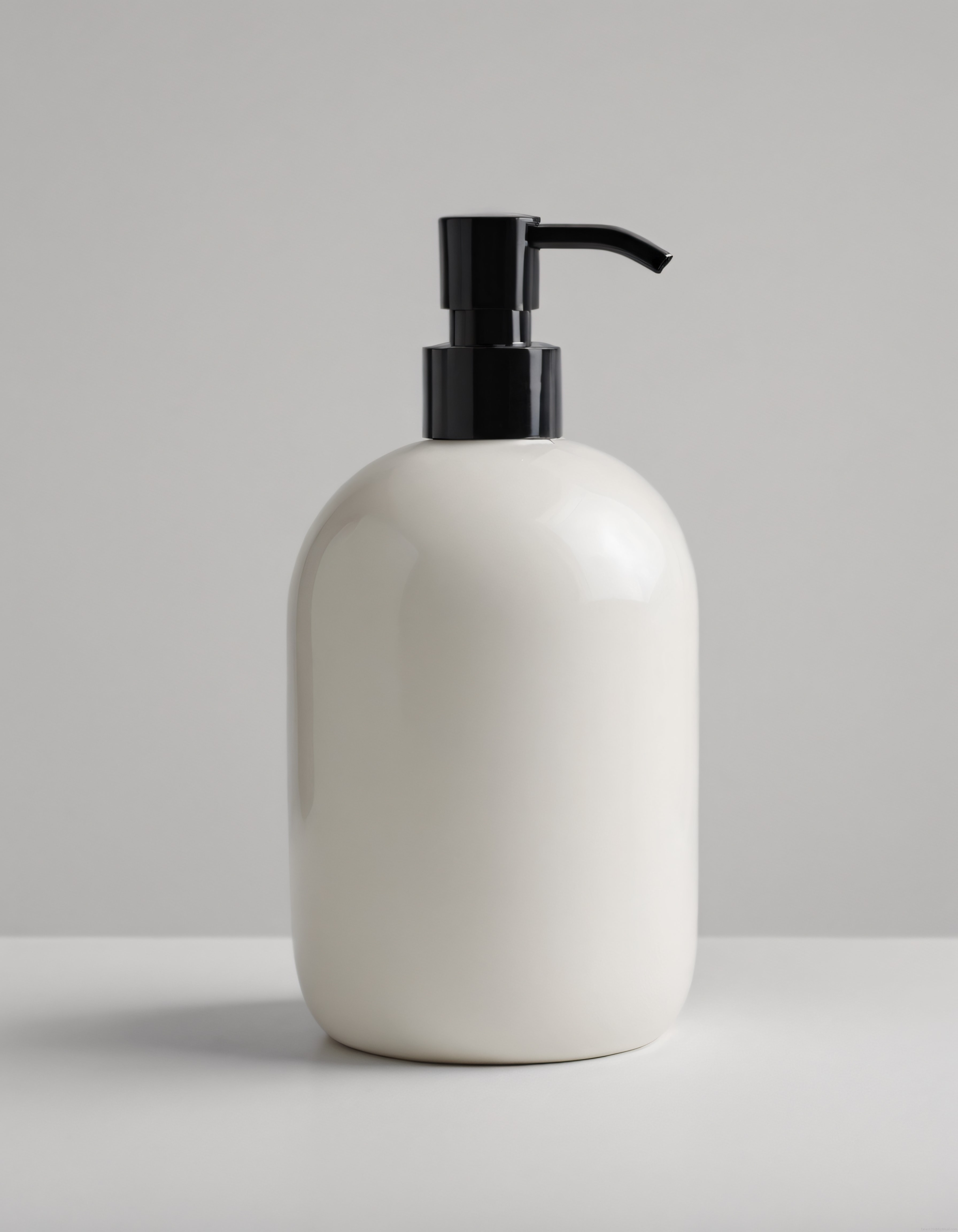 Mat krem losyon şişesi siyah pompalı minimalist banyo dekorasyon fotoğrafı