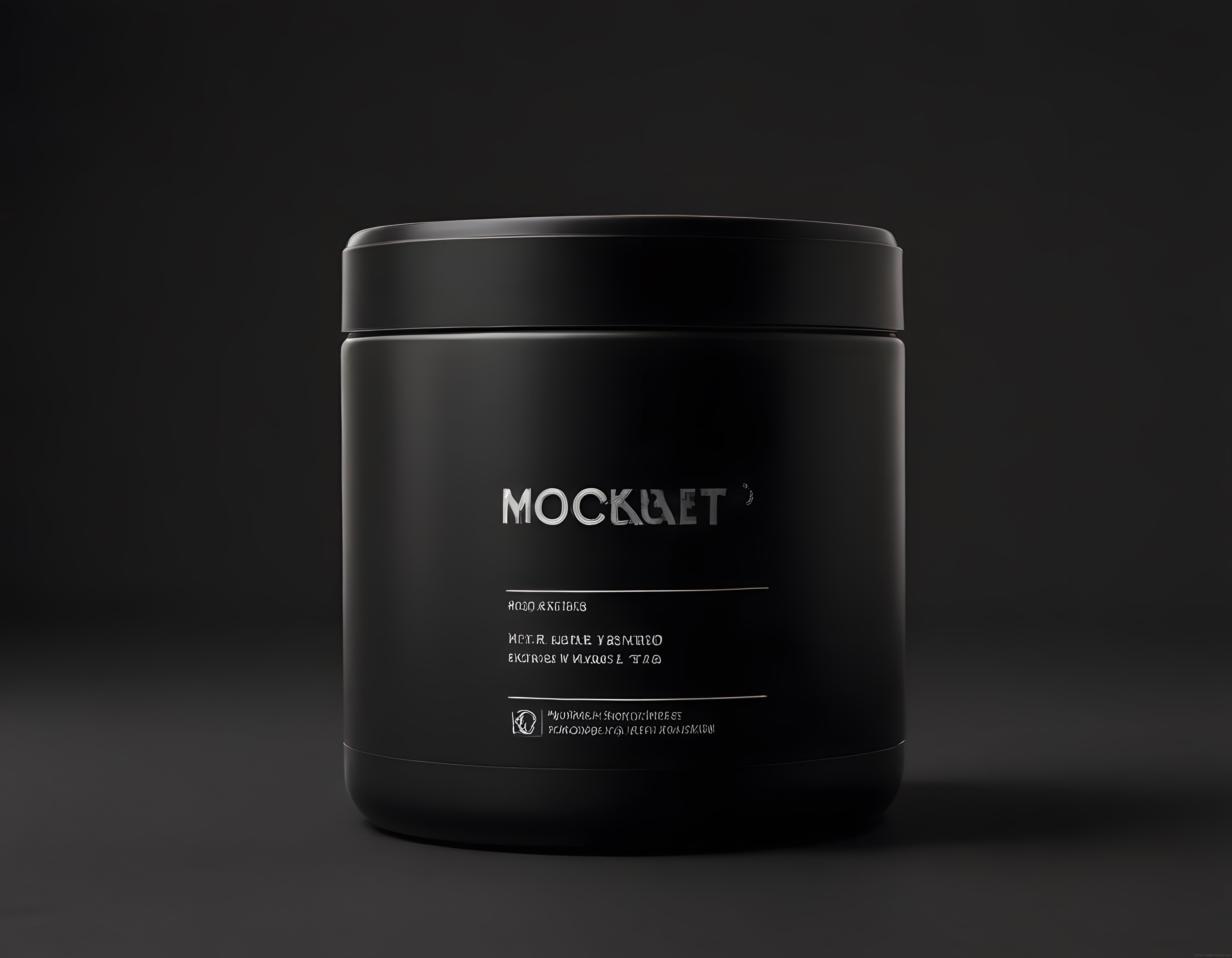 Mat Siyah Lüks Kozmetik Kavanoz Mockup Çalışması ve Minimal Ürün Fotoğrafı