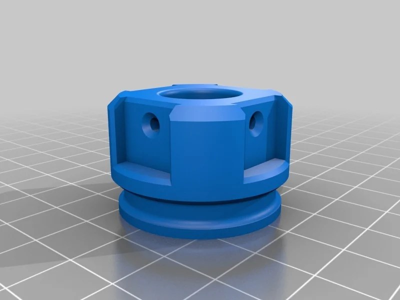 Mavi 3D Baskı Parçası ve Mekanik Modelleme: Silindirik Endüstriyel Tasarım
