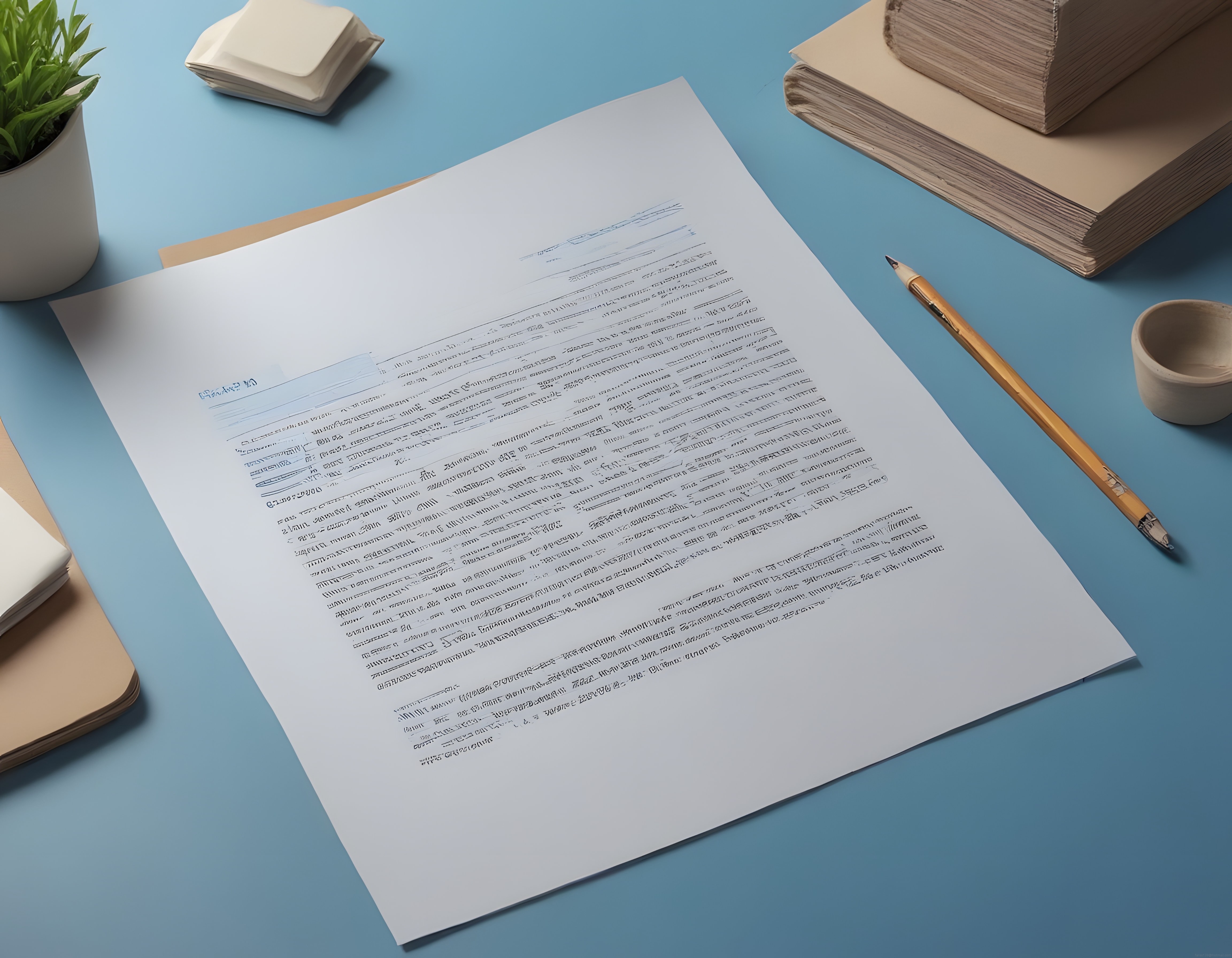 Mavi Ahşap Masada Eski El Yazması Belgeler ve Antika Kitap Düzeni