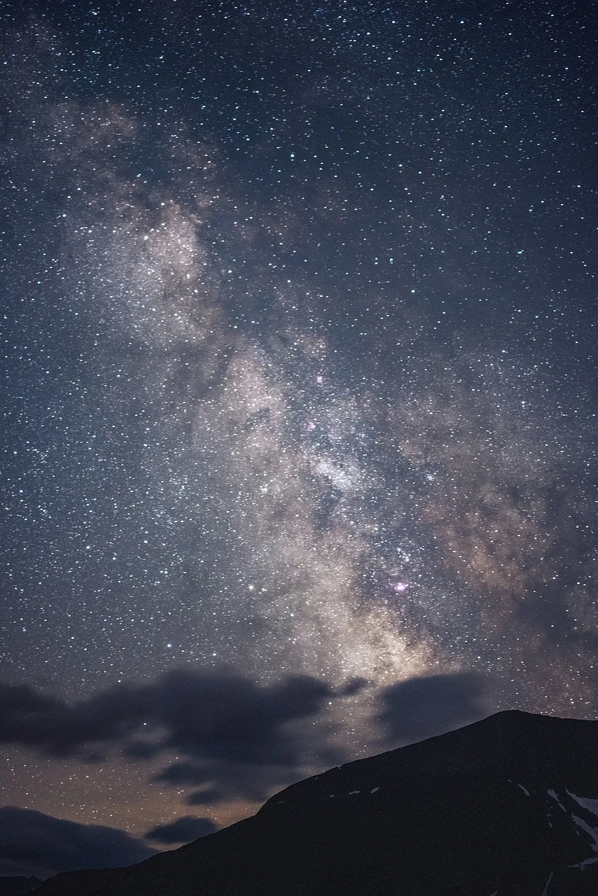 Mavi galaksi panoraması - uzay fotoğrafı