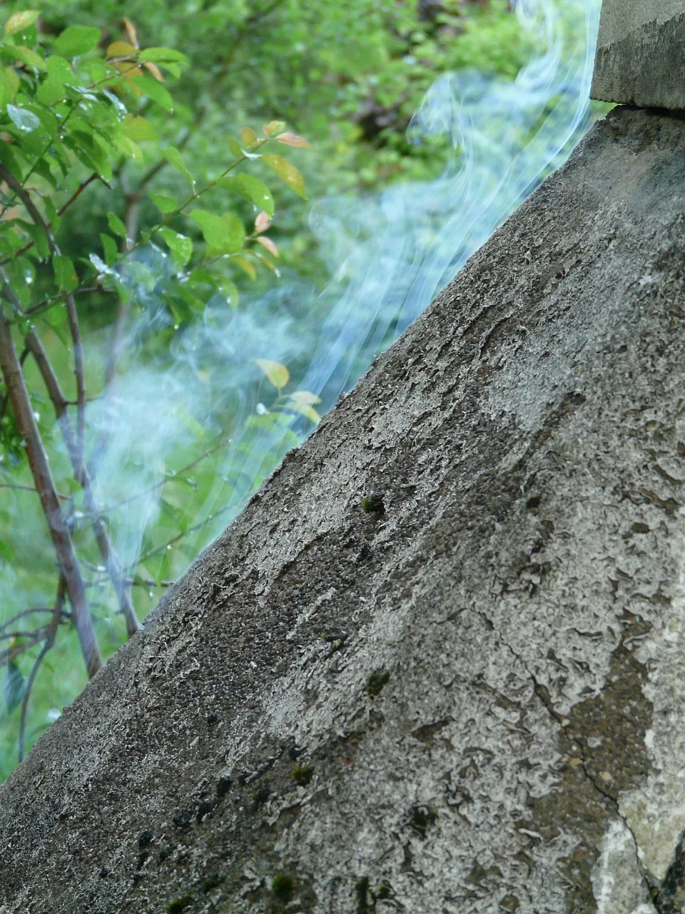 Mavi gaz dumanı bulutu zehirli hava kirliliği