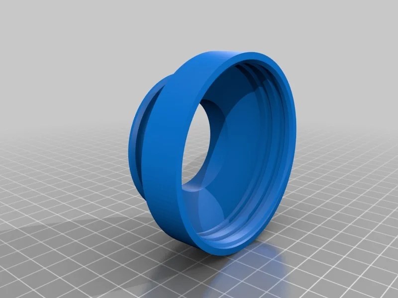 Mavi Halka Şeklinde 3D Render Parça Tasarımı ve Dijital Prototip Görseli