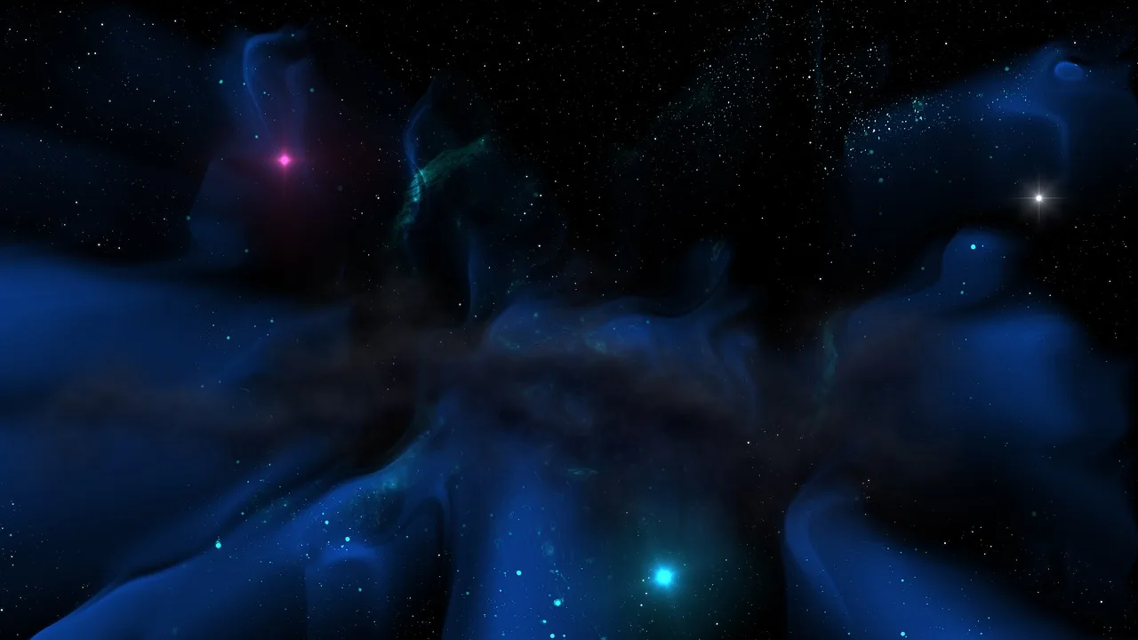 Mavi kozmik nebula galaksisi - evren fotoğrafı