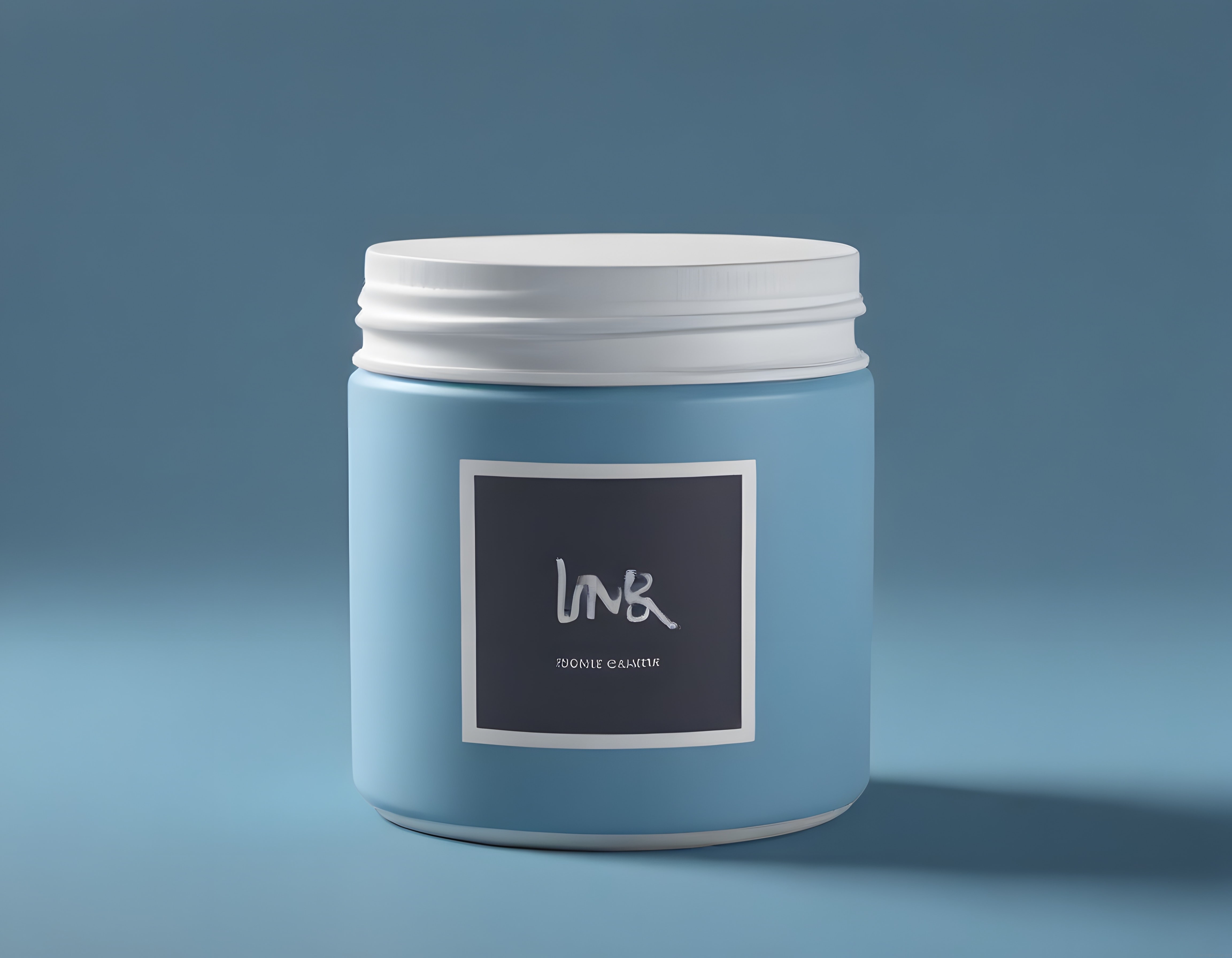 Mavi Supplement Kavanozu: Minimalist Protein Tozu ve Fitness Gainer Konsepti