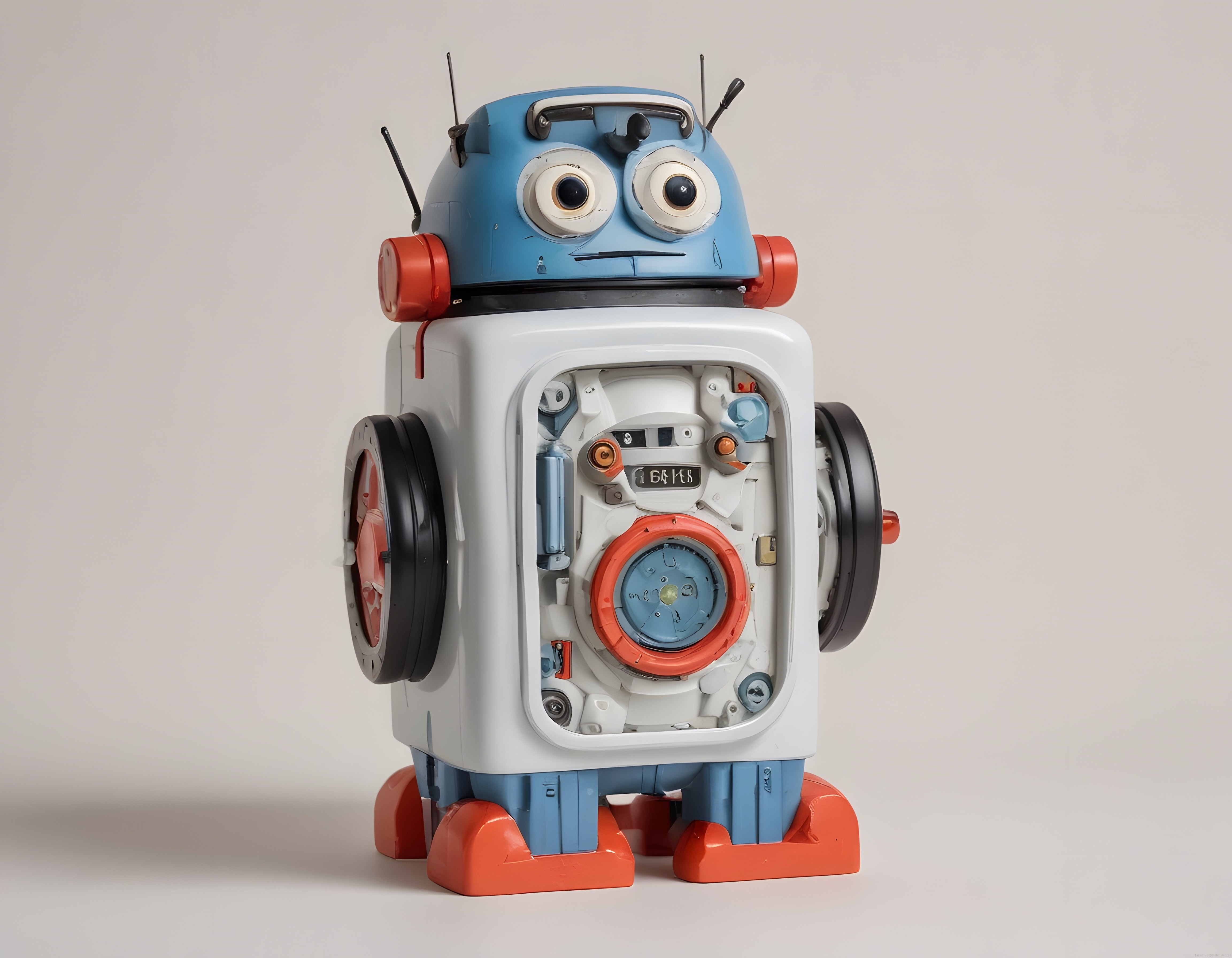 Mekanik Detaylarıyla Dikkat Çeken Nostaljik Retro Robot Karakteri