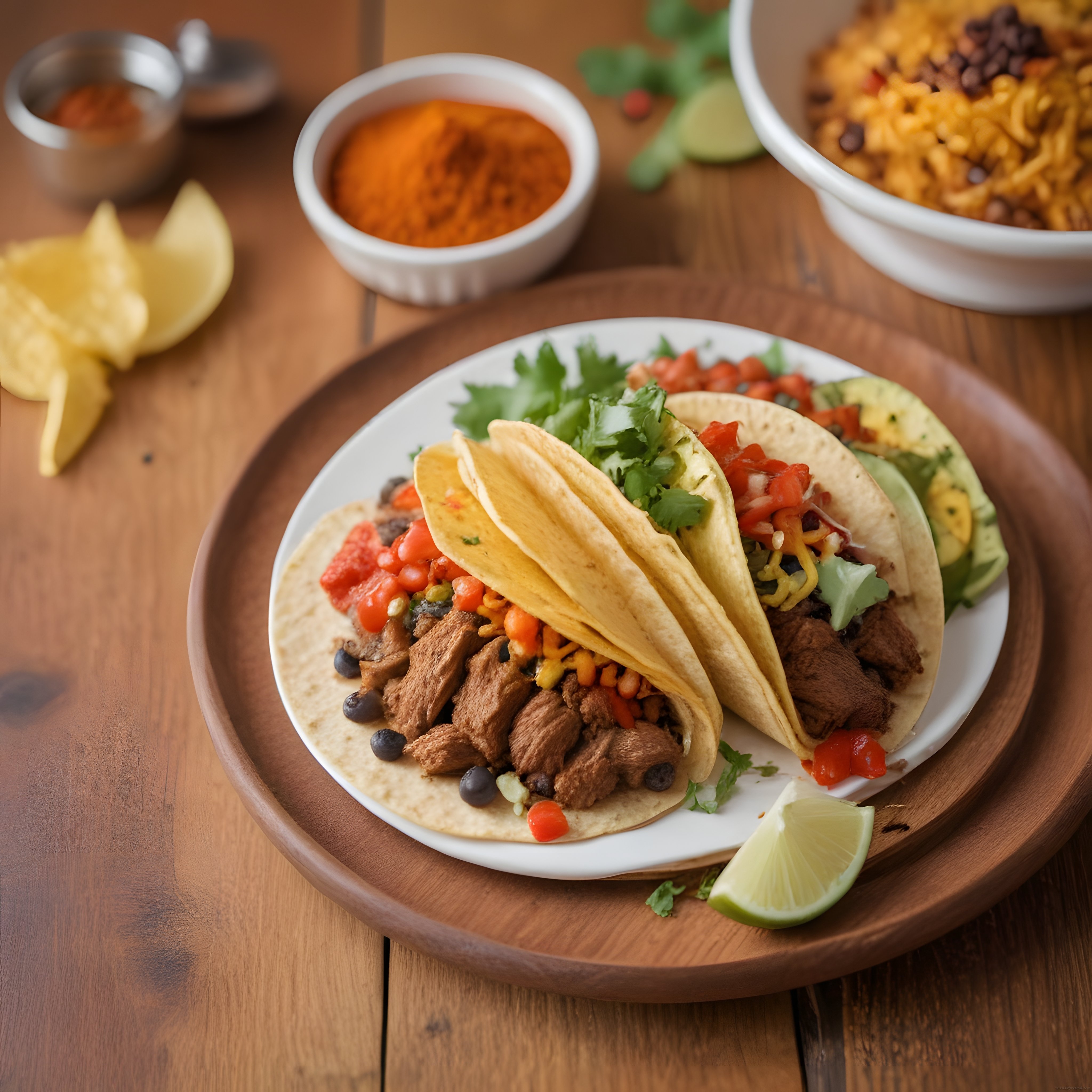 Meksika Mutfağından Ev Yapımı Etli Taco, Salsa ve Meksika Pilavı