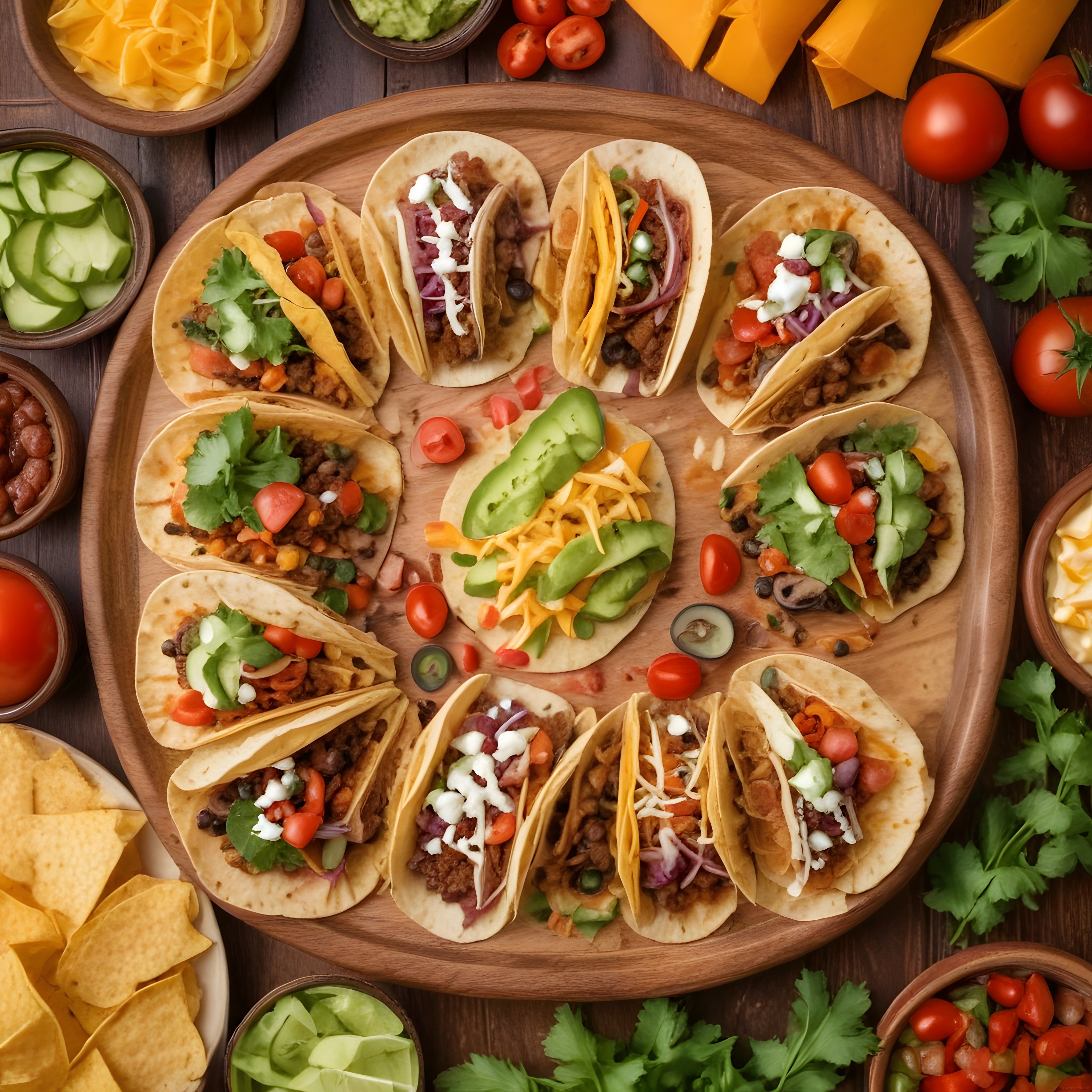 Meksika Mutfağından Nefis Taco Çeşitleri ve Taze Malzemelerle Zengin Sunum