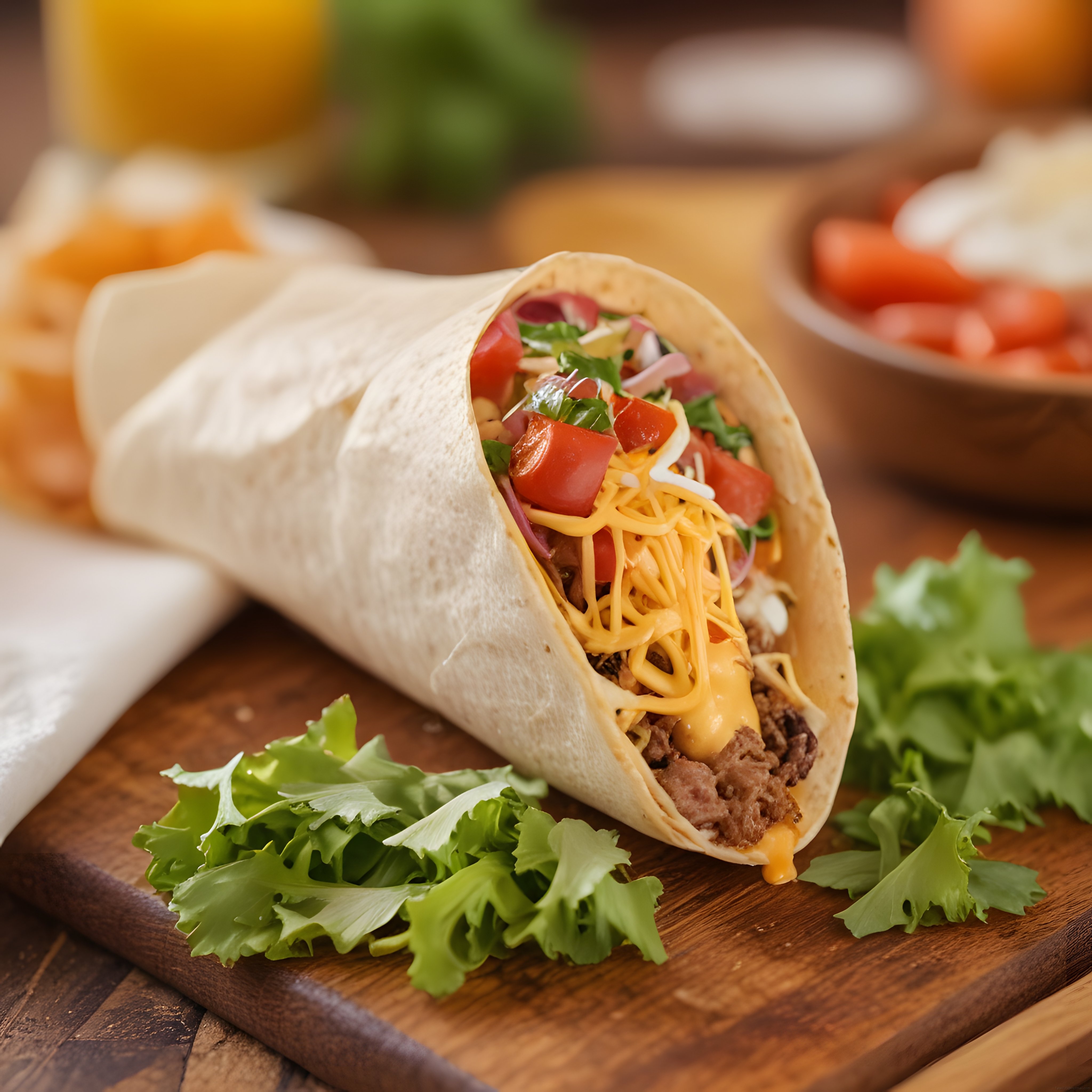 Meksika Usulü Etli Burrito: Taptaze Malzemelerle Dolu Lezzetli Dürüm