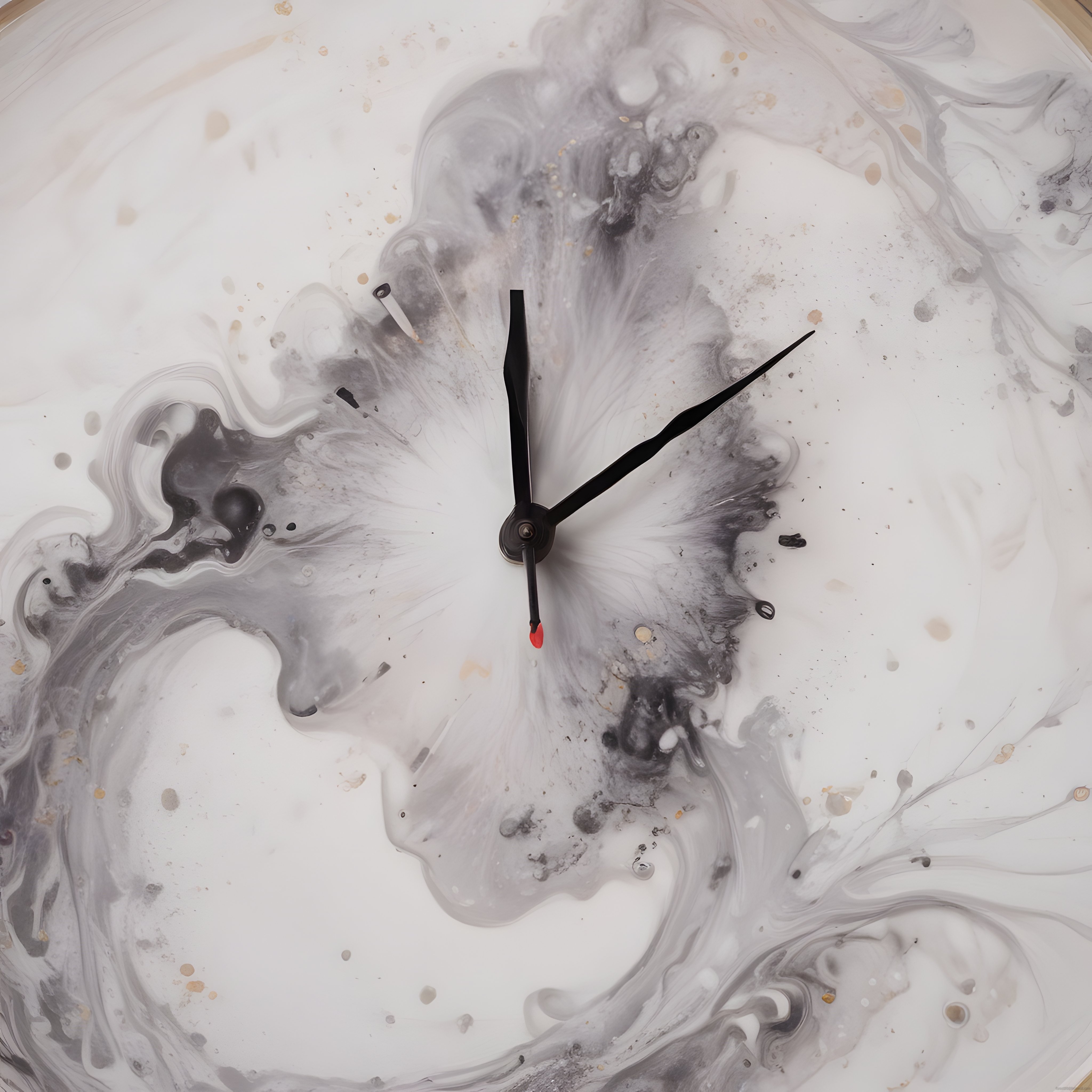 Mermer Efektli Epoksi Reçine Duvar Saati: Modern ve Minimalist Dekorasyon