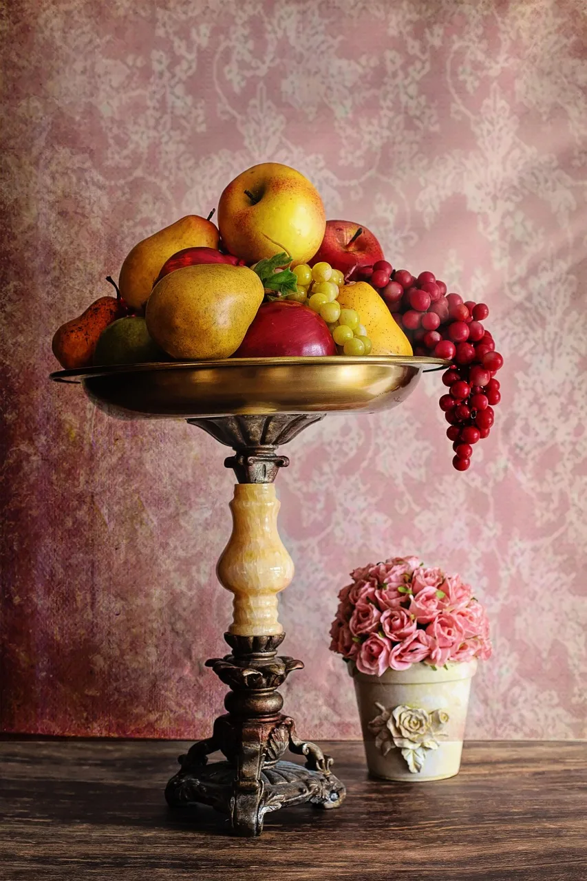 Meyve kâseli mutfak dekoru modern still life