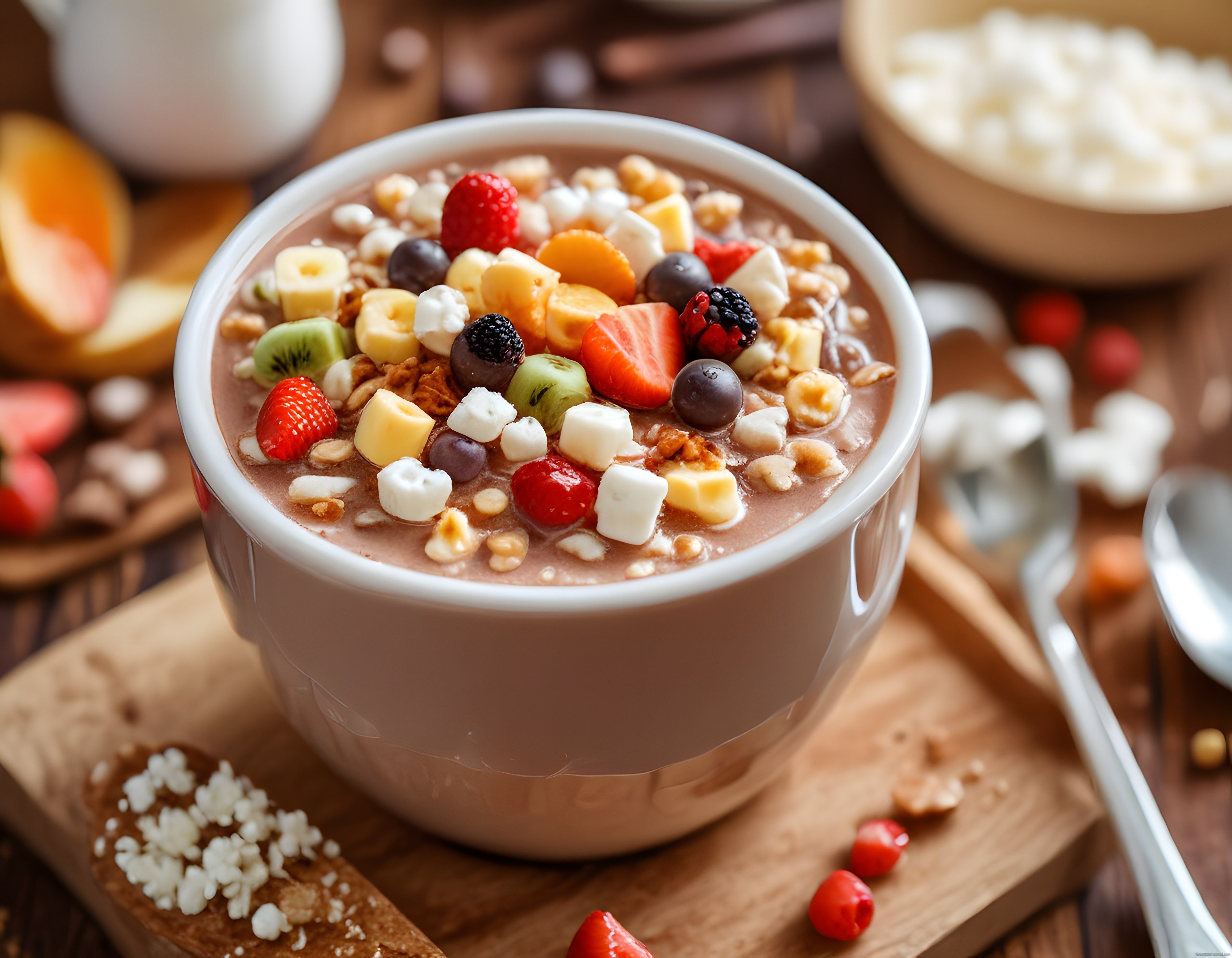 Meyveli ve Granolalı Smoothie Bowl ile Besleyici Kahvaltı Masası