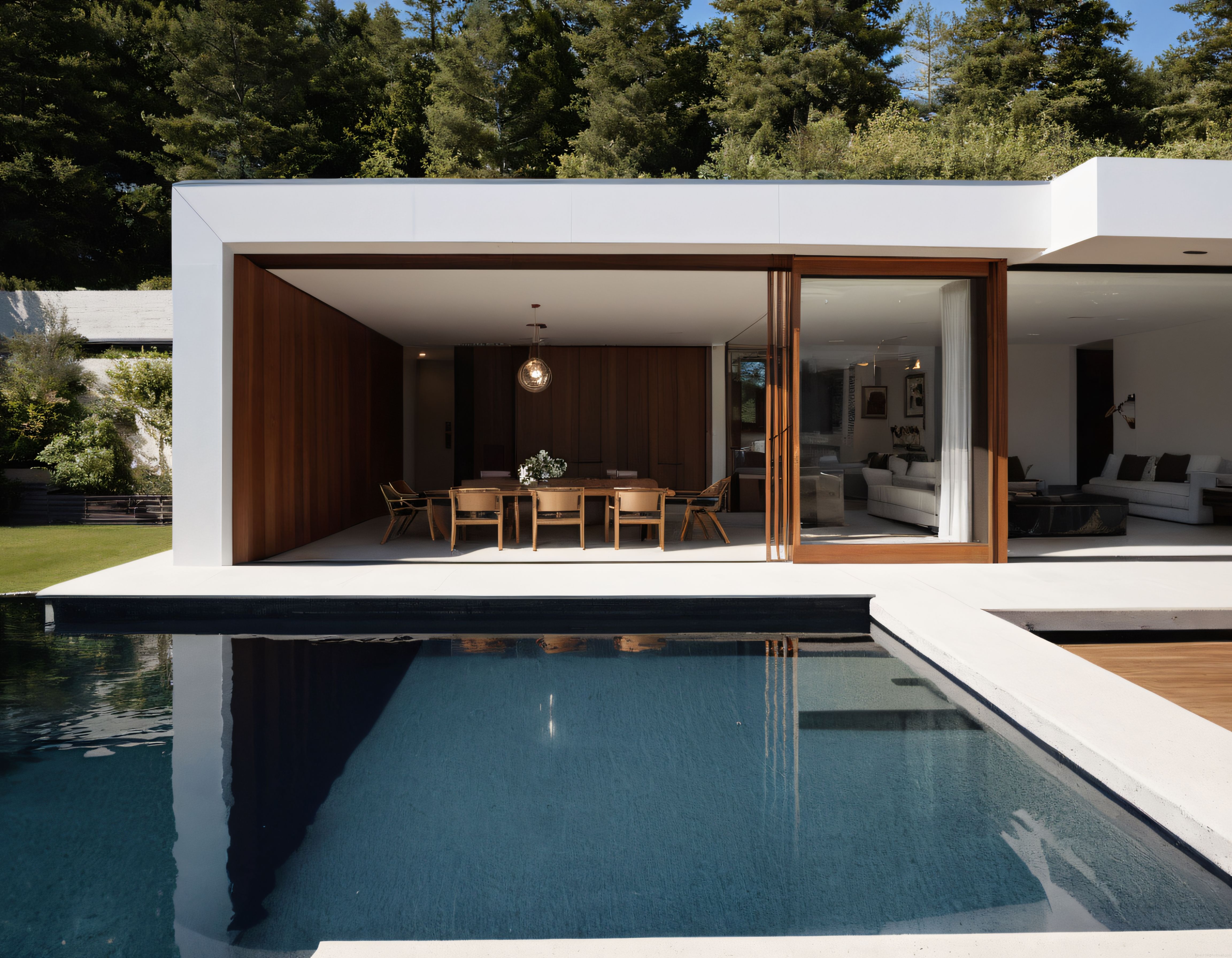 Mimari: Doğa ile İç İçe Modern Beyaz Villa ve Sonsuz Havuz Tasarımı