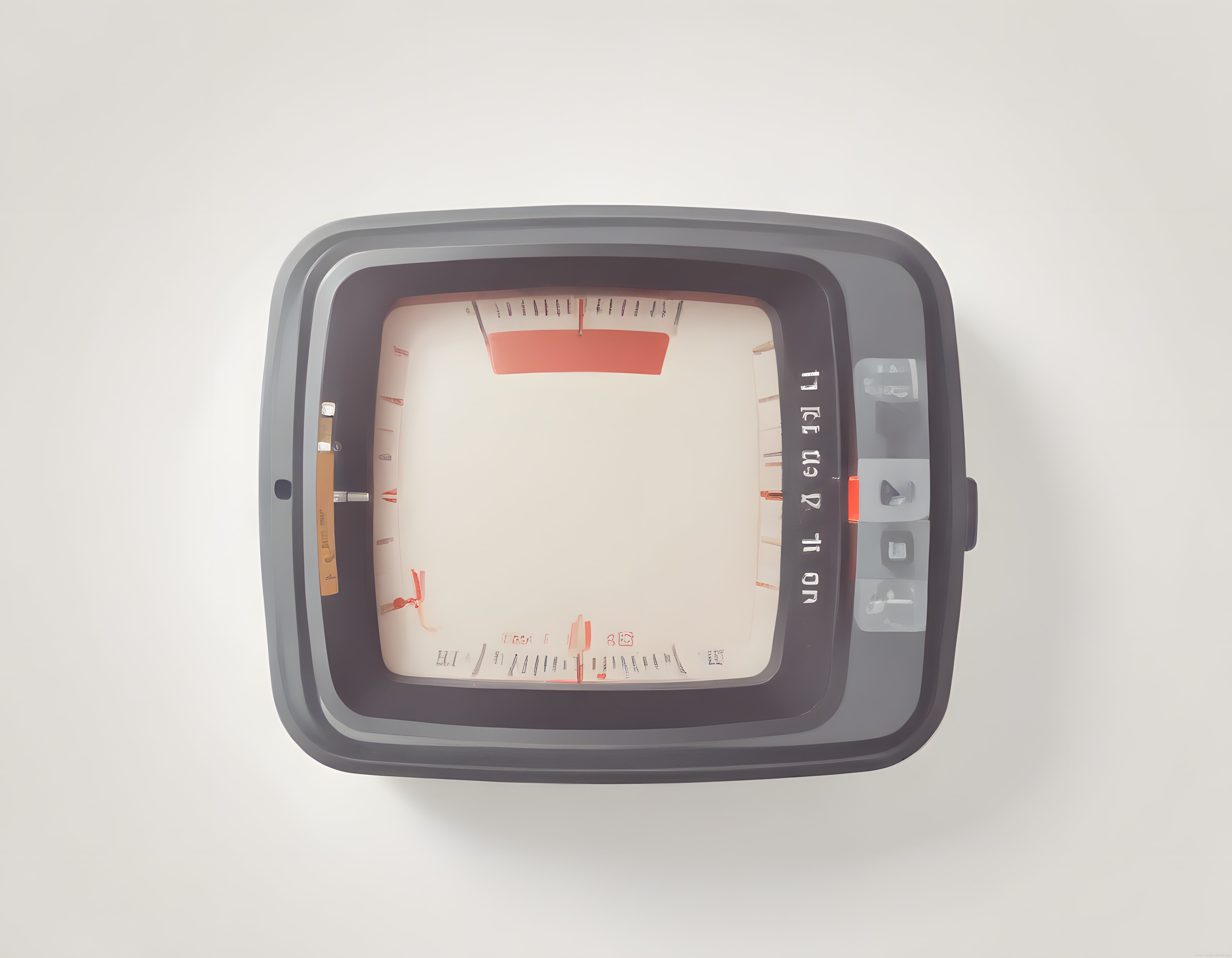 Minimal Arka Planda Nostaljik Retro Televizyon ve Analog Ekran Detayları