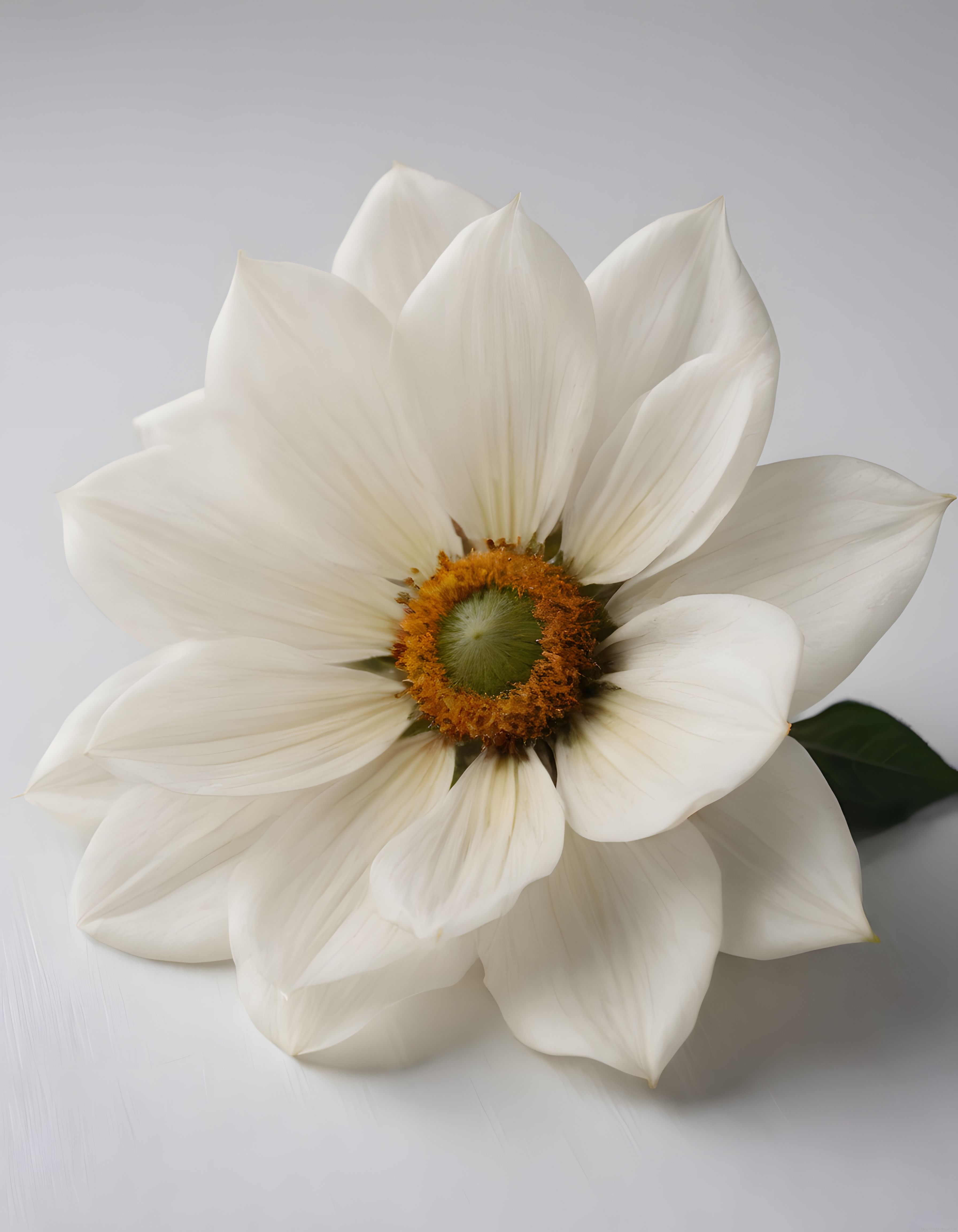 Minimal Stüdyo Ortamında Beyaz Çiçek Makro Fotoğraf ve Doğal Yapı