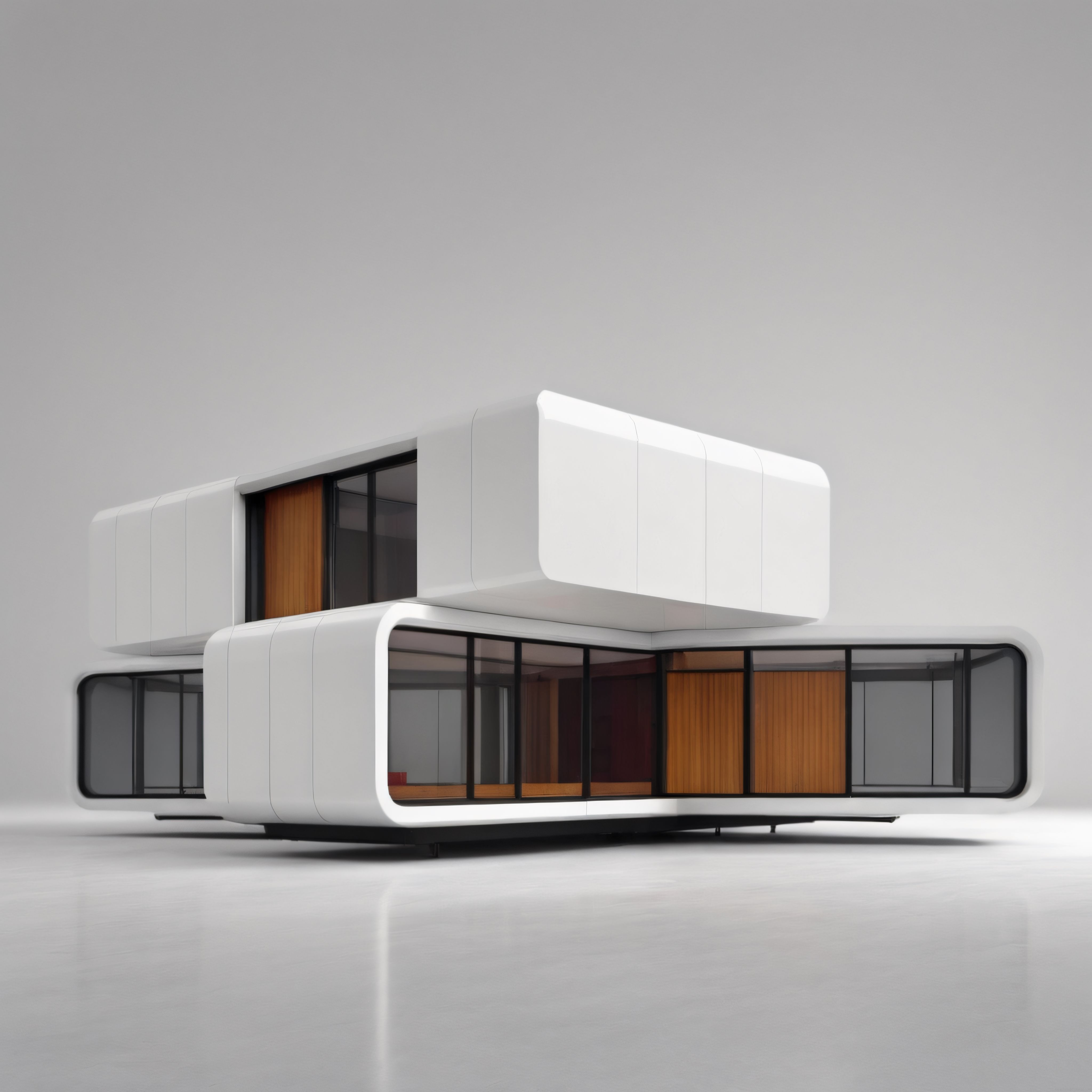 Minimal ve Özgün Çizgilere Sahip Modern Bir Konutun 3D Maket Görseli