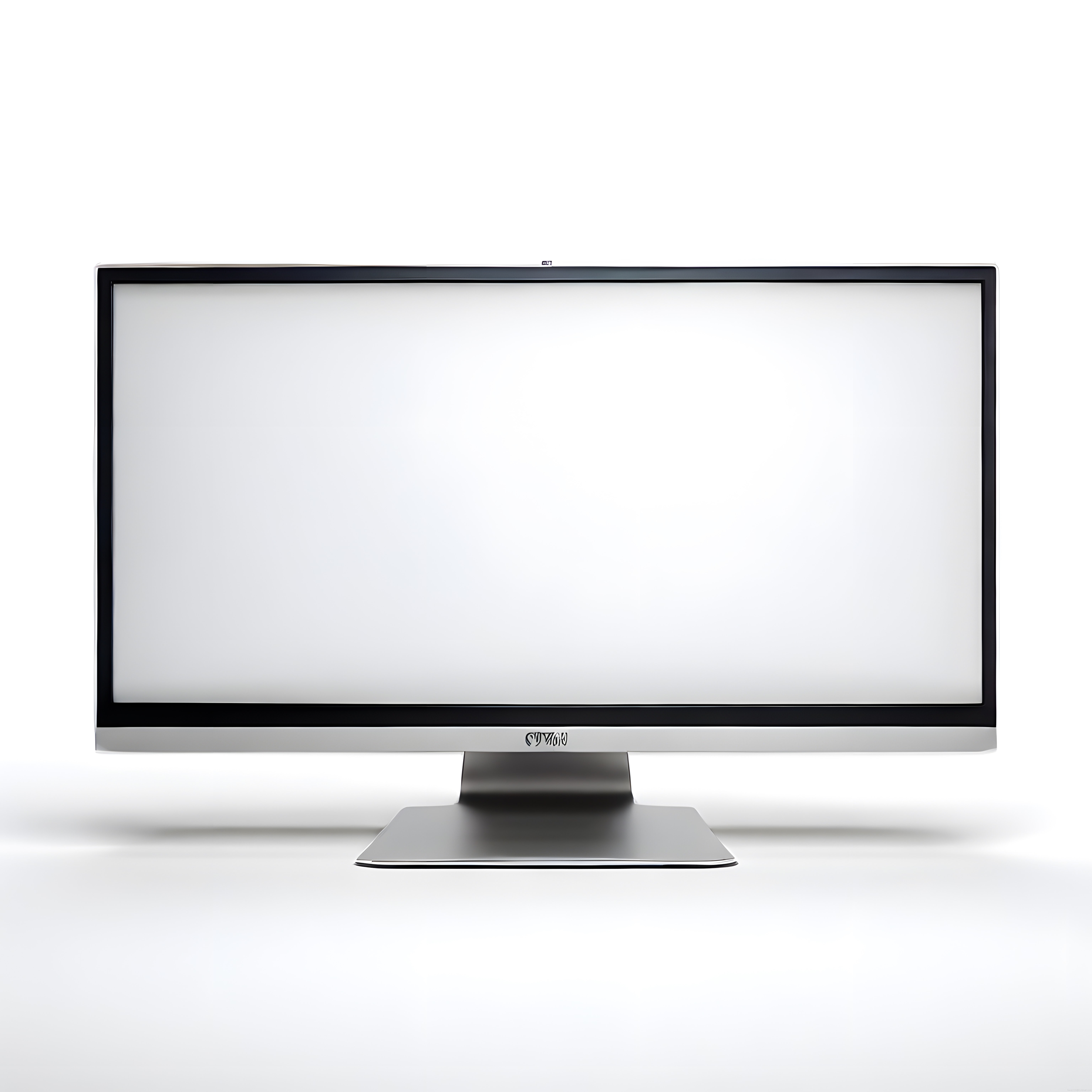 Minimalist Beyaz Arka Plan Üzerinde Modern Tasarımlı LCD Bilgisayar Monitörü