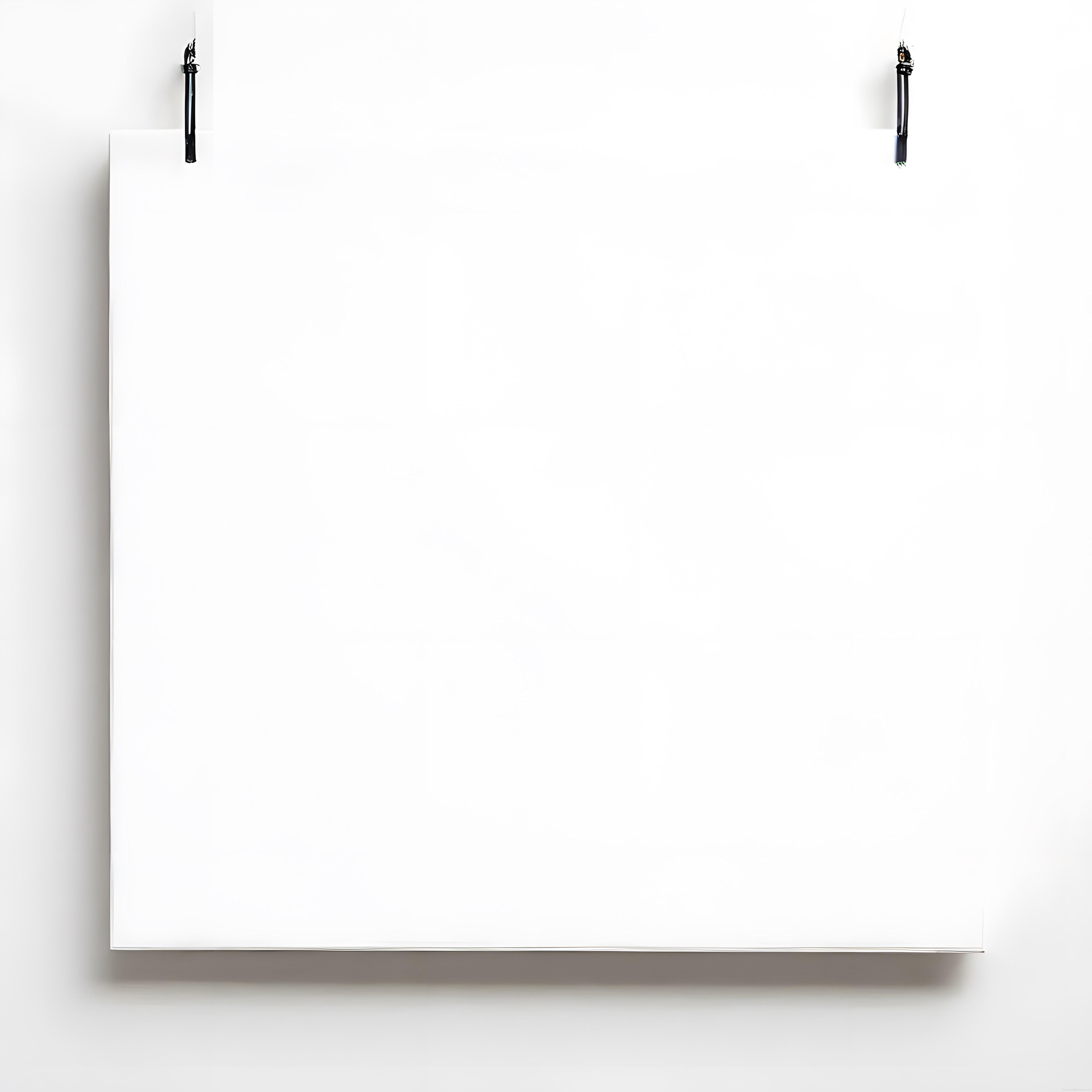 Minimalist beyaz duvar posteri afiş mockup boş kağıt sunum şablonu