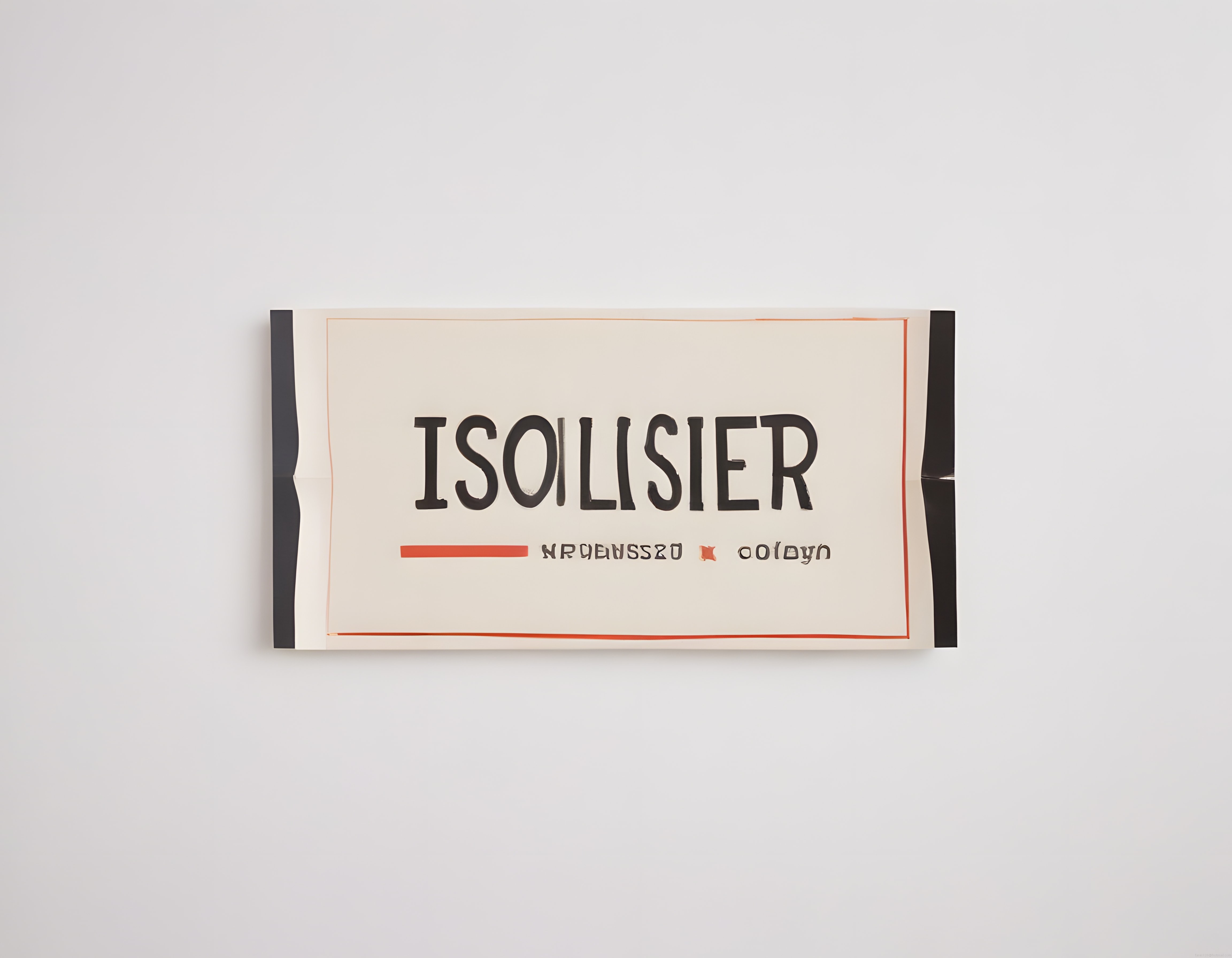 Minimalist Beyaz Duvarda Çerçeveli İsolisier Tipografi Poster Dekorasyonu
