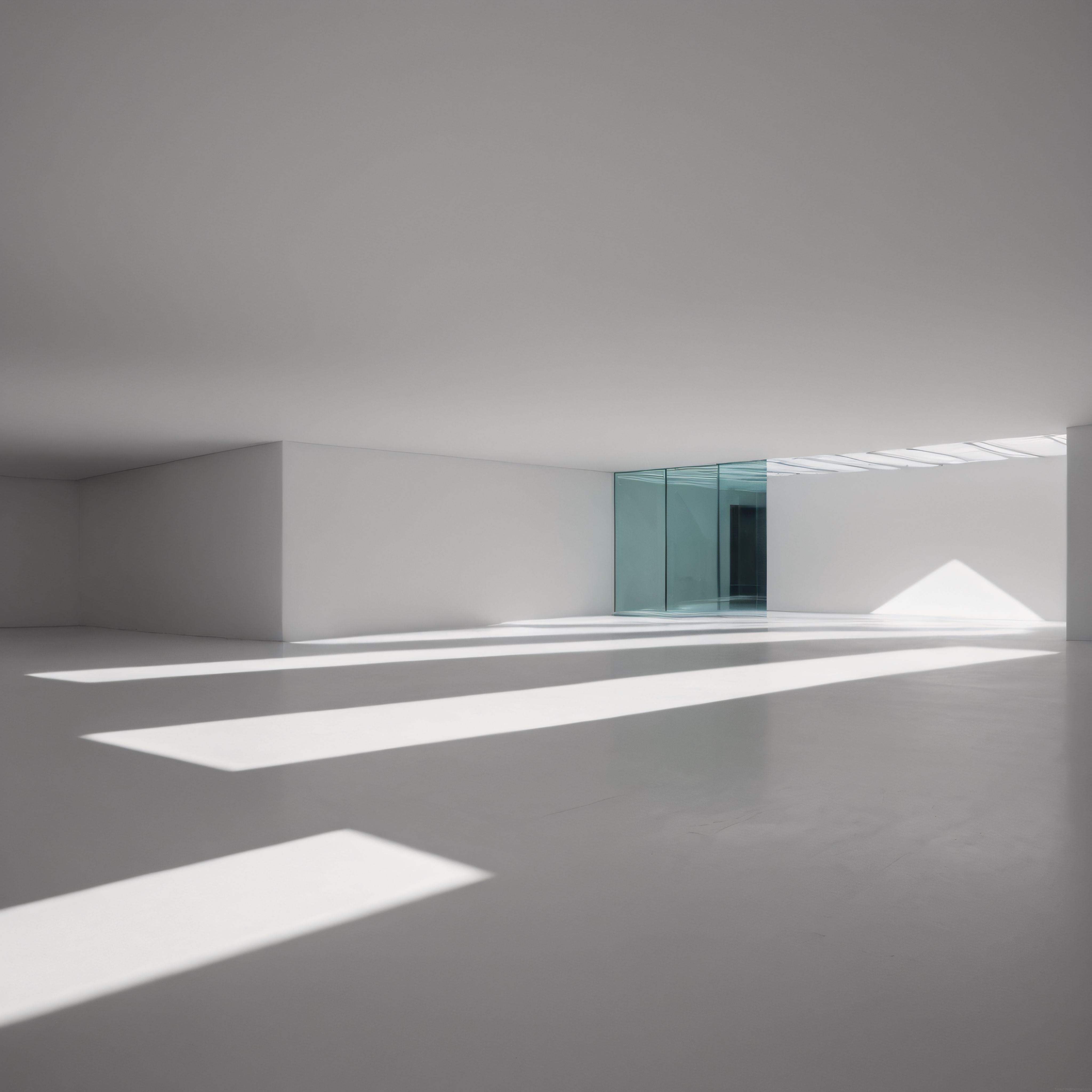 Minimalist Beyaz Mekanda Işık Şeritleriyle Buluşan Çağdaş Mimari Tasarım