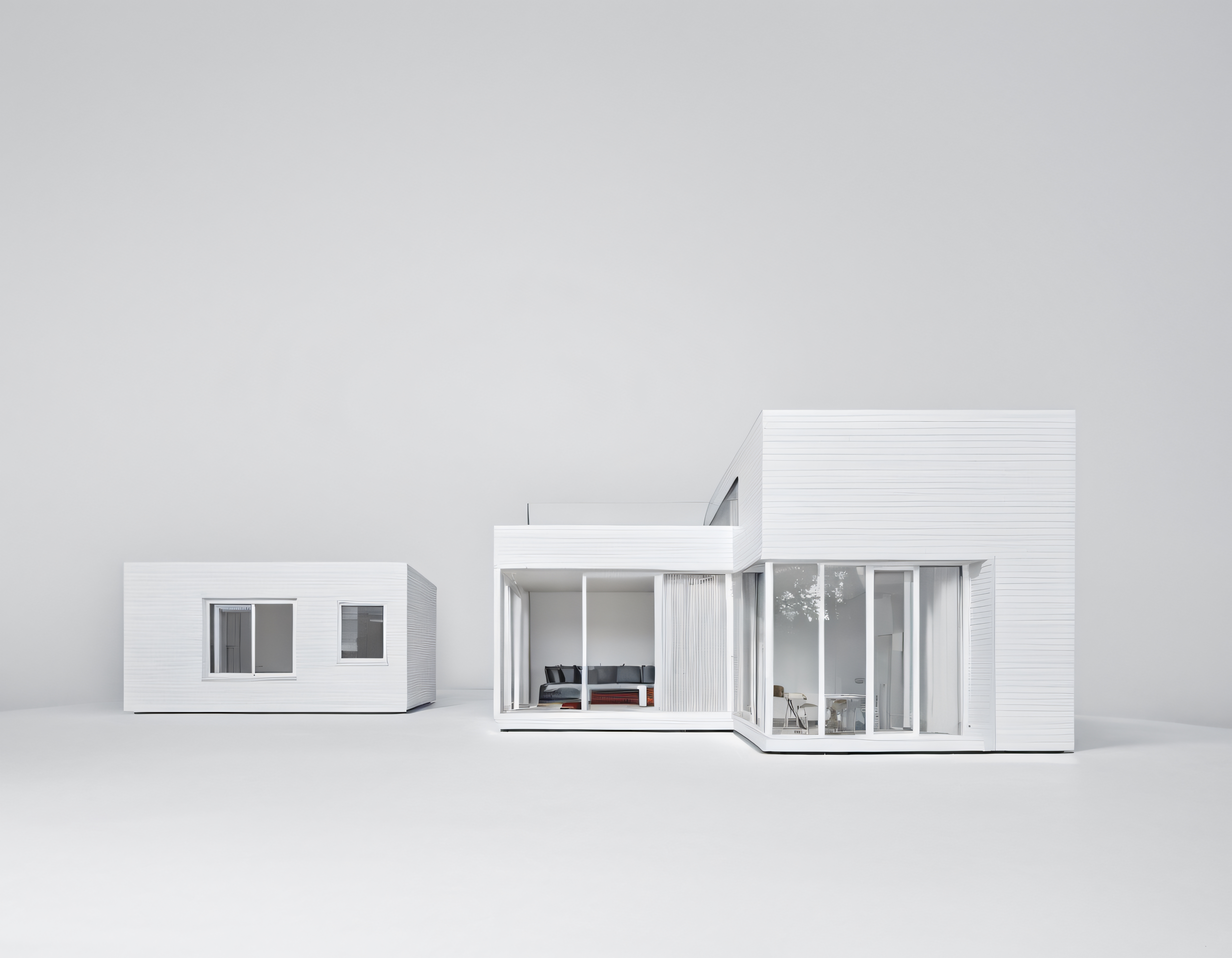 Minimalist Beyaz Modüler Ev Tasarımı ve Modern Mimarinin Yalınlığı