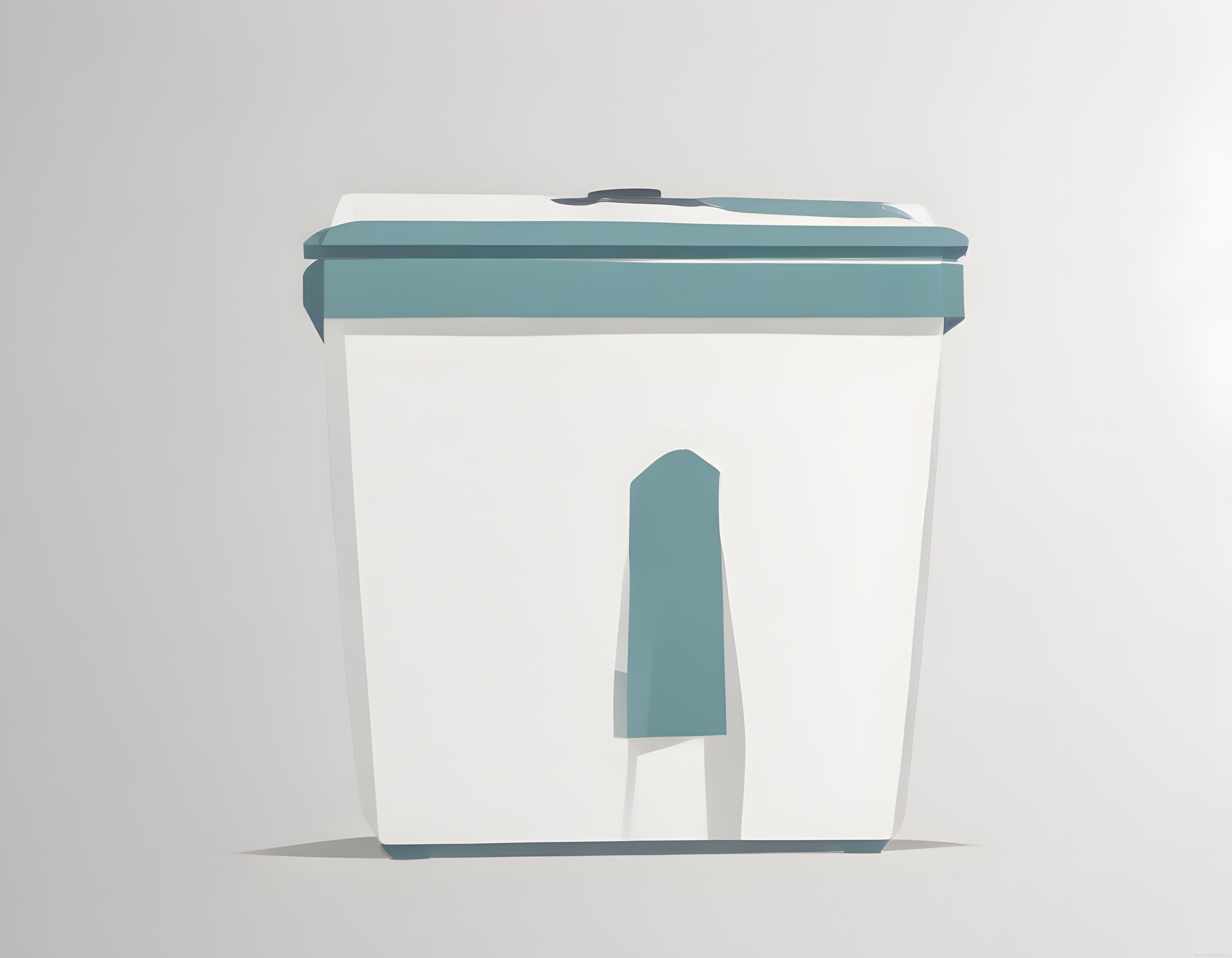 Minimalist beyaz turkuaz kapaklı çöp kutusu evinize şıklık ve düzen kazandırır