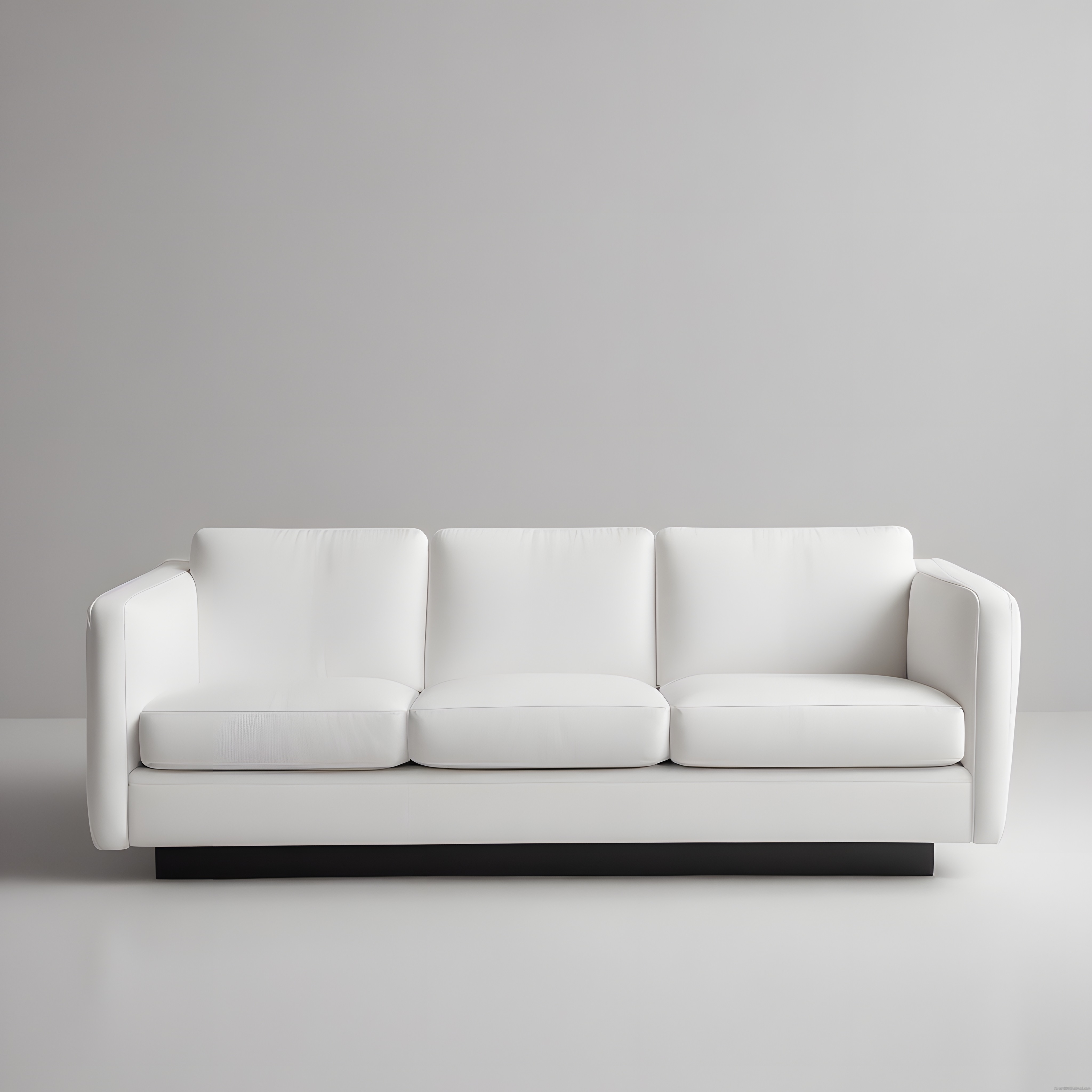 Minimalist Beyaz Üçlü Kanepe ile Modern ve Ferah Salon Dekorasyonu