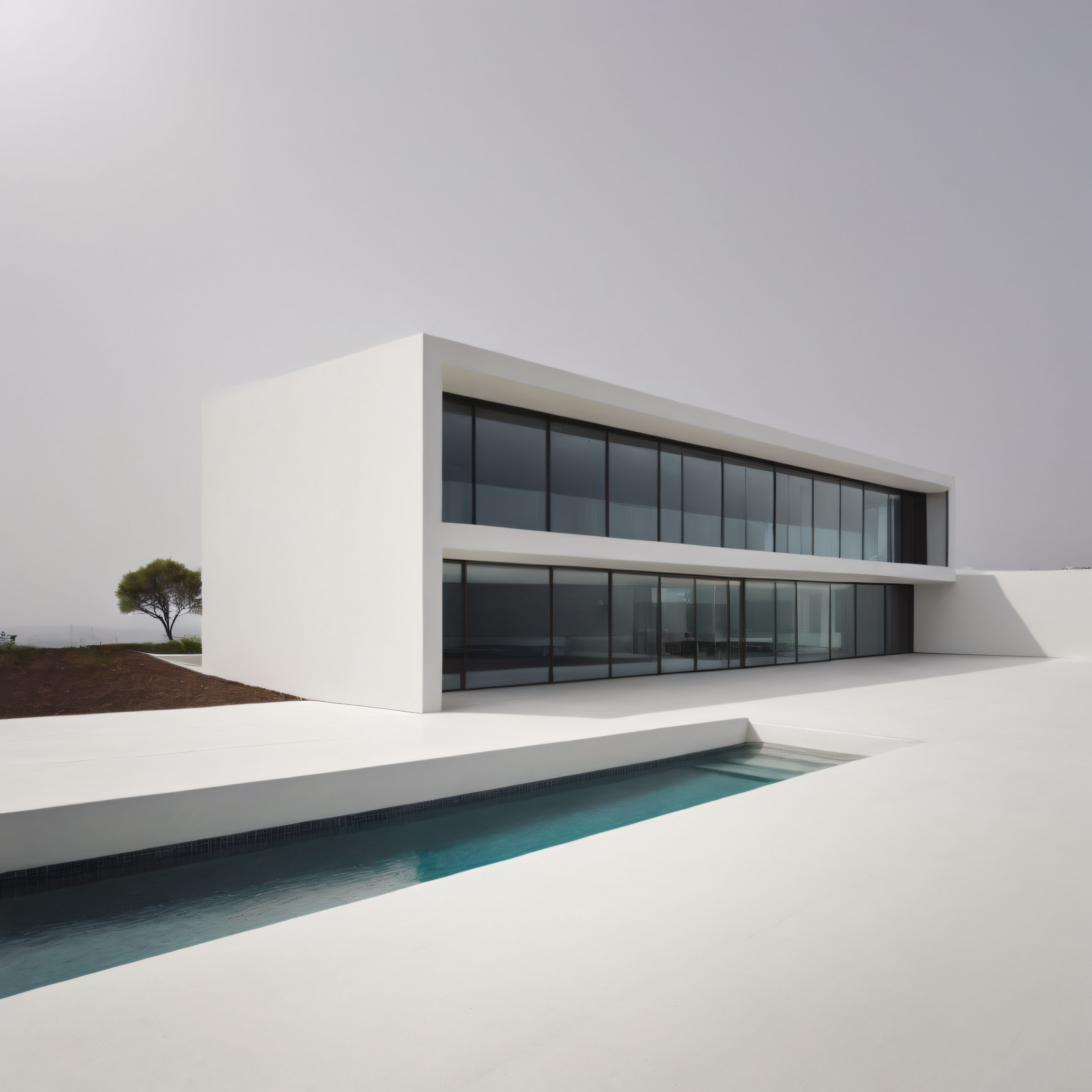 Minimalist Beyaz Villa ve Sonsuzluk Havuzu: Modern Mimariye Estetik Bir Bakış