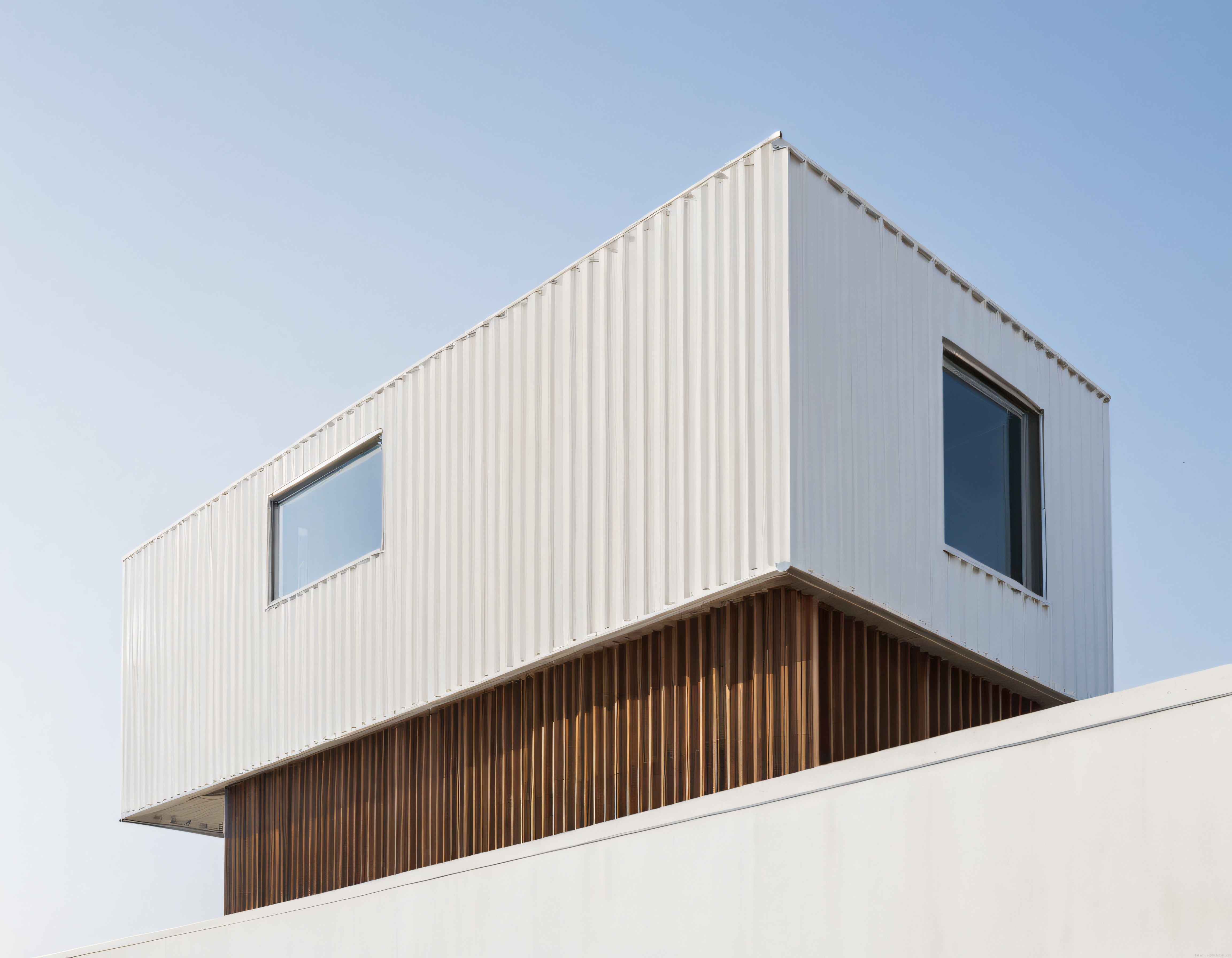 Minimalist Çağdaş Mimarinin Zarafeti: Beyaz Panel ve Ahşap Detaylar