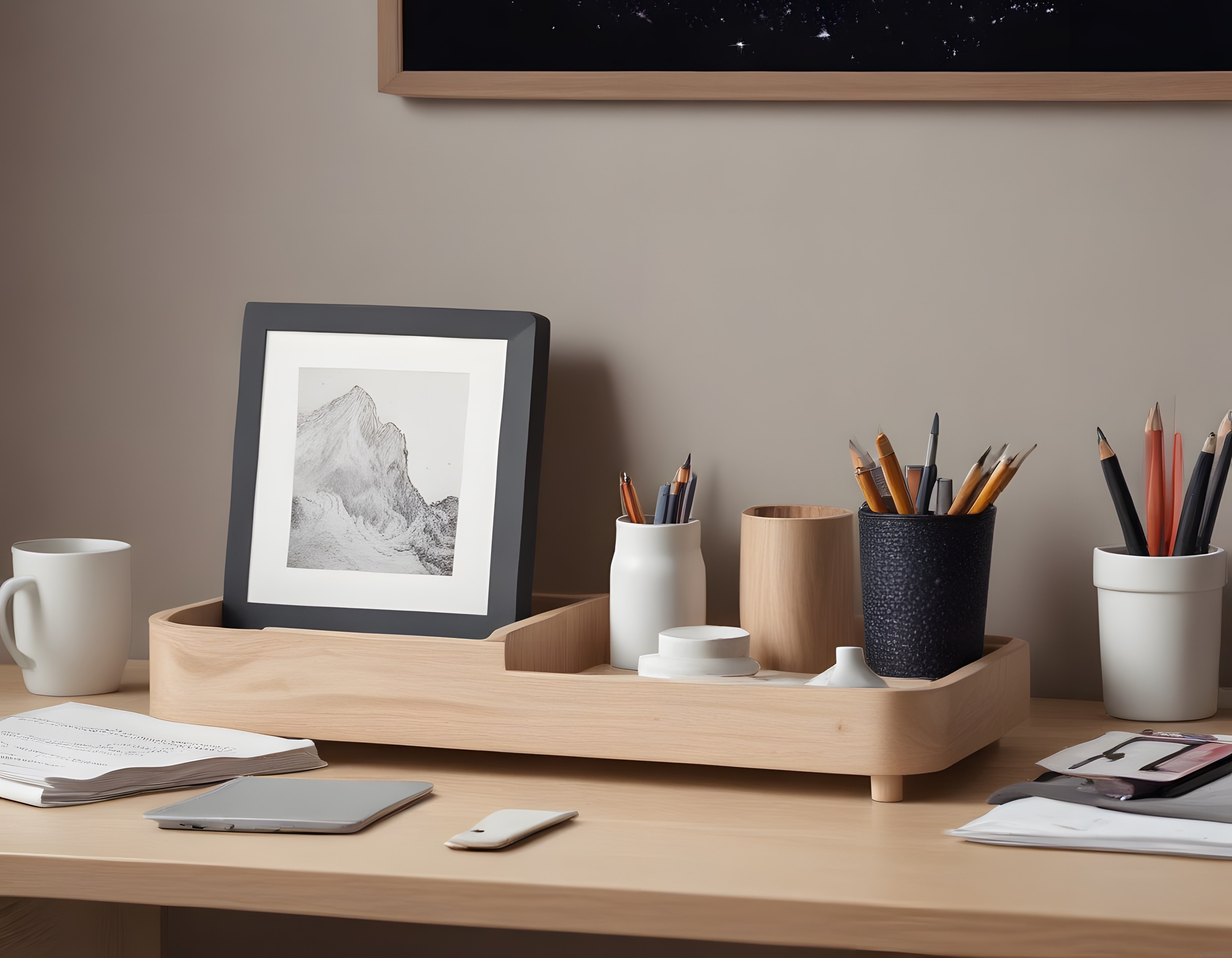 Minimalist çalışma masası düzeni ile ilham verici home office dekorasyonu