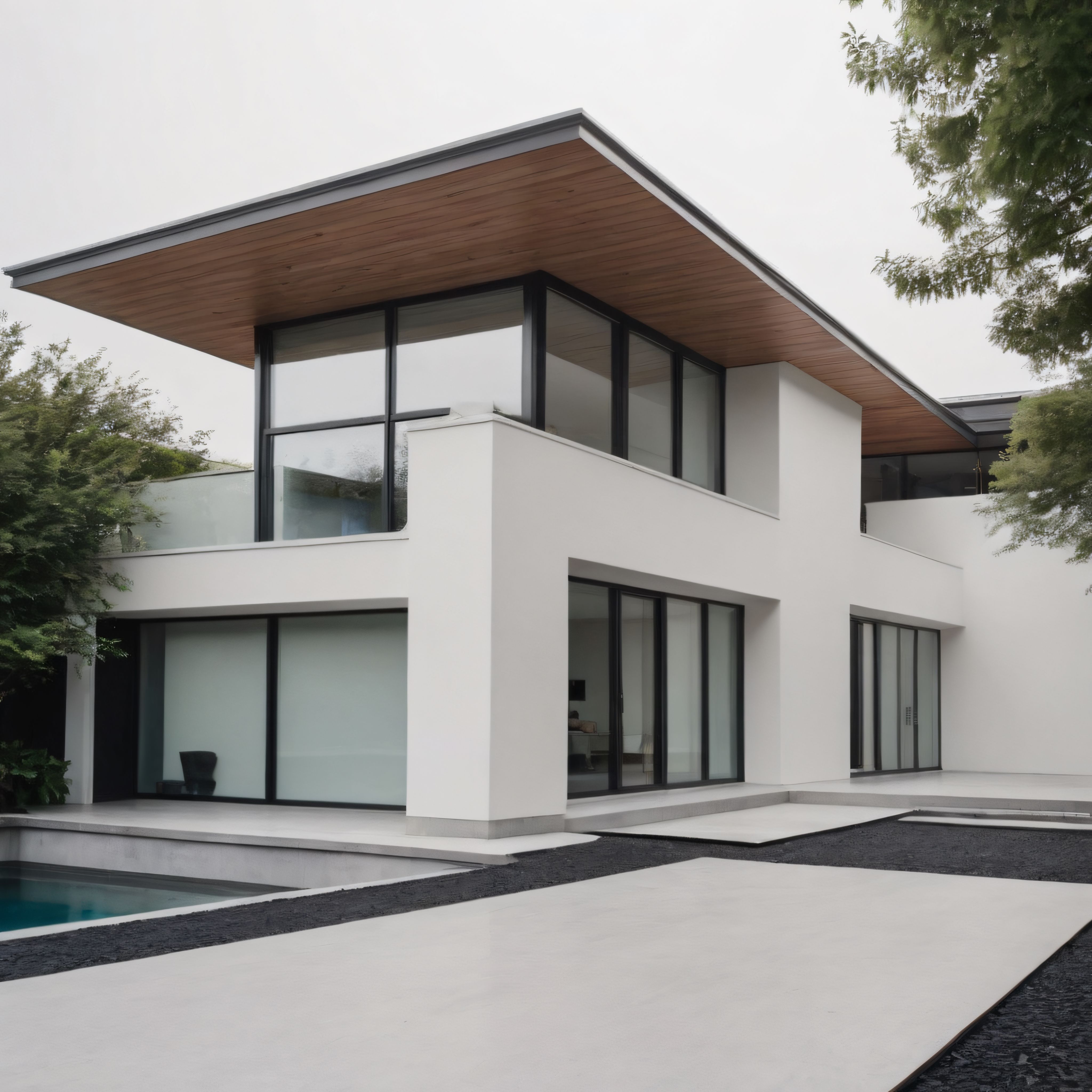 Minimalist Çizgiler ve Ahşap Detaylar: Modern Lüks Villa Tasarımı