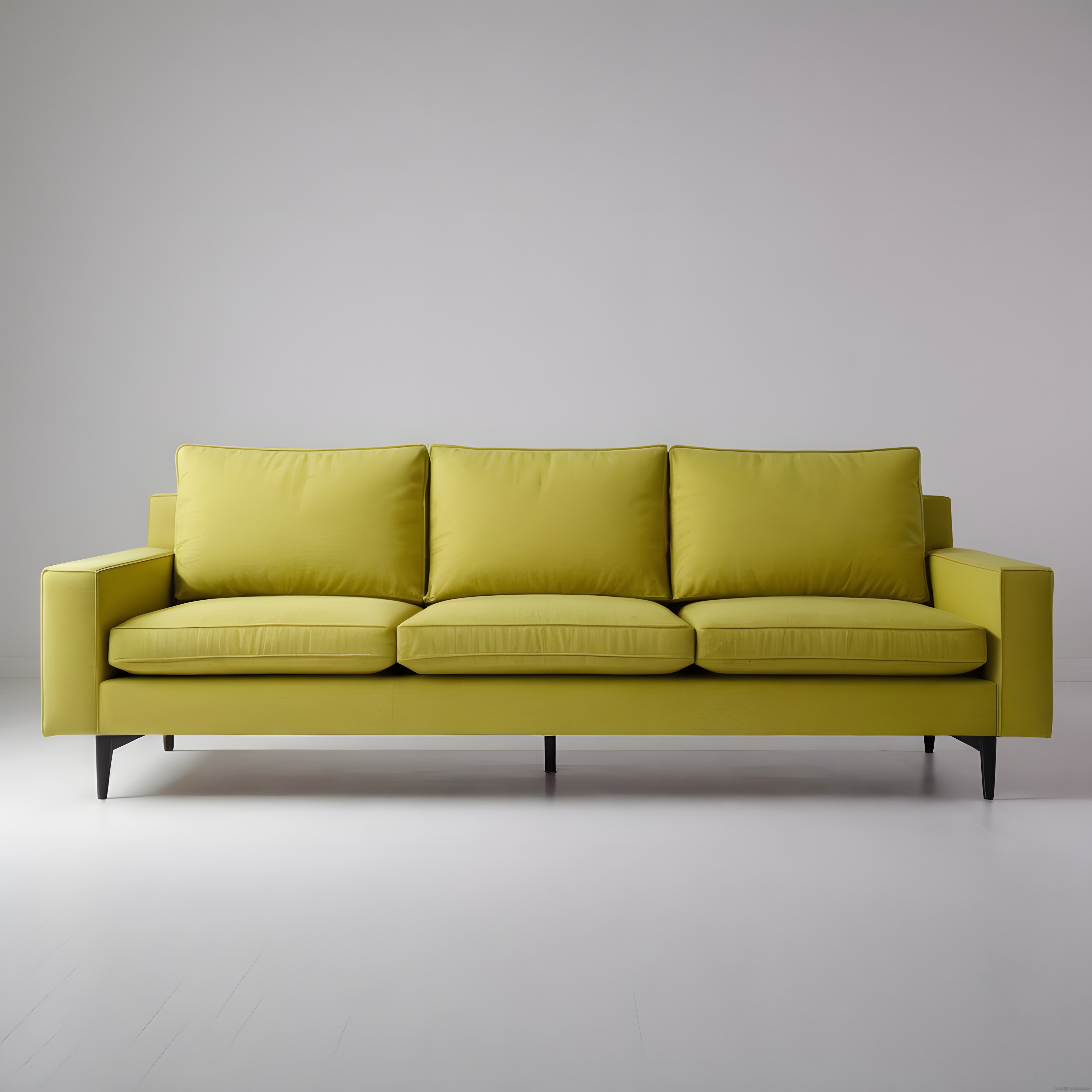 Minimalist Dekorasyon için Zeytin Yeşili Modern Üçlü Koltuk Tasarımı