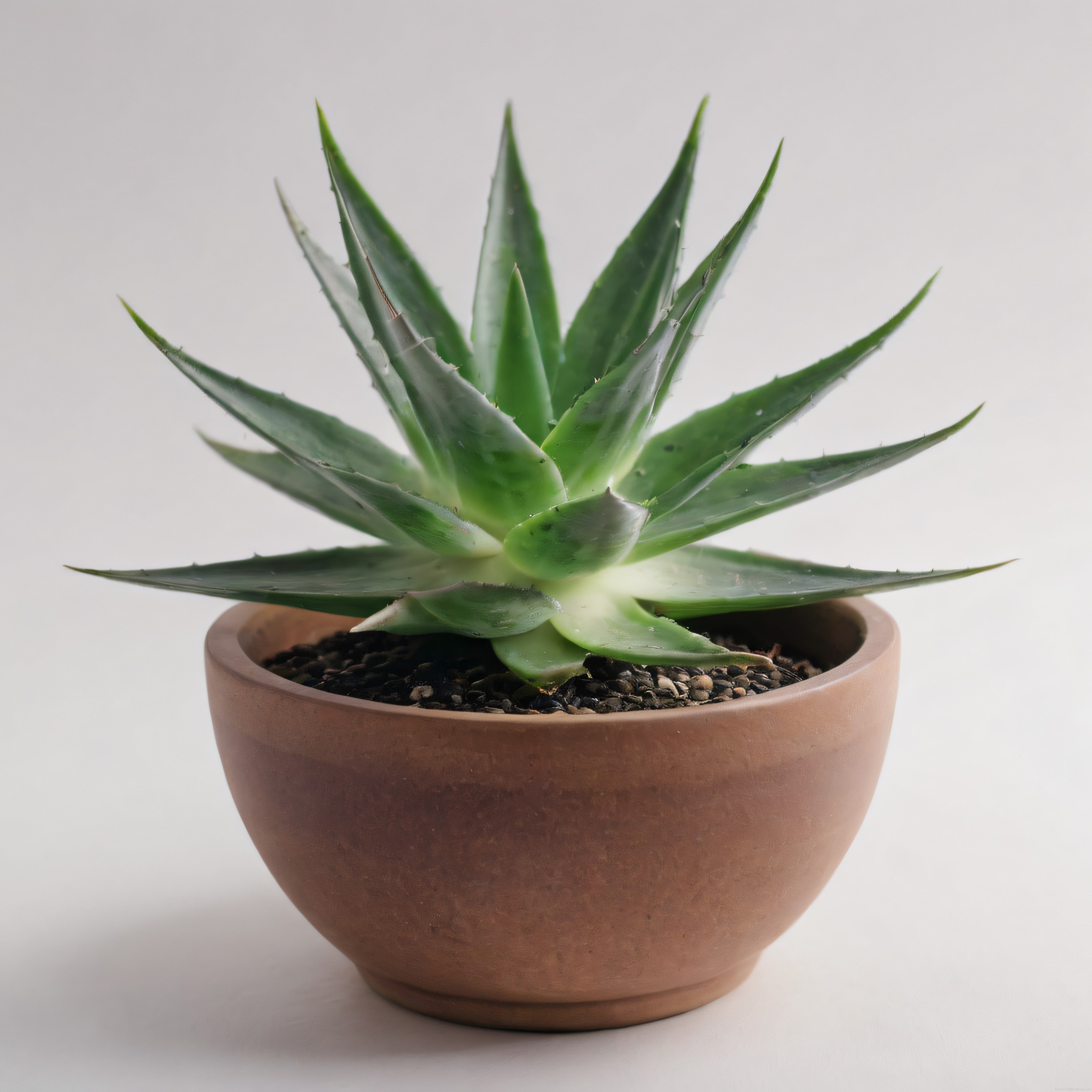 Minimalist Dekorasyonda Sıcak Bir Dokunuş: Terracotta Saksıda Aloe Vera Bitkisi