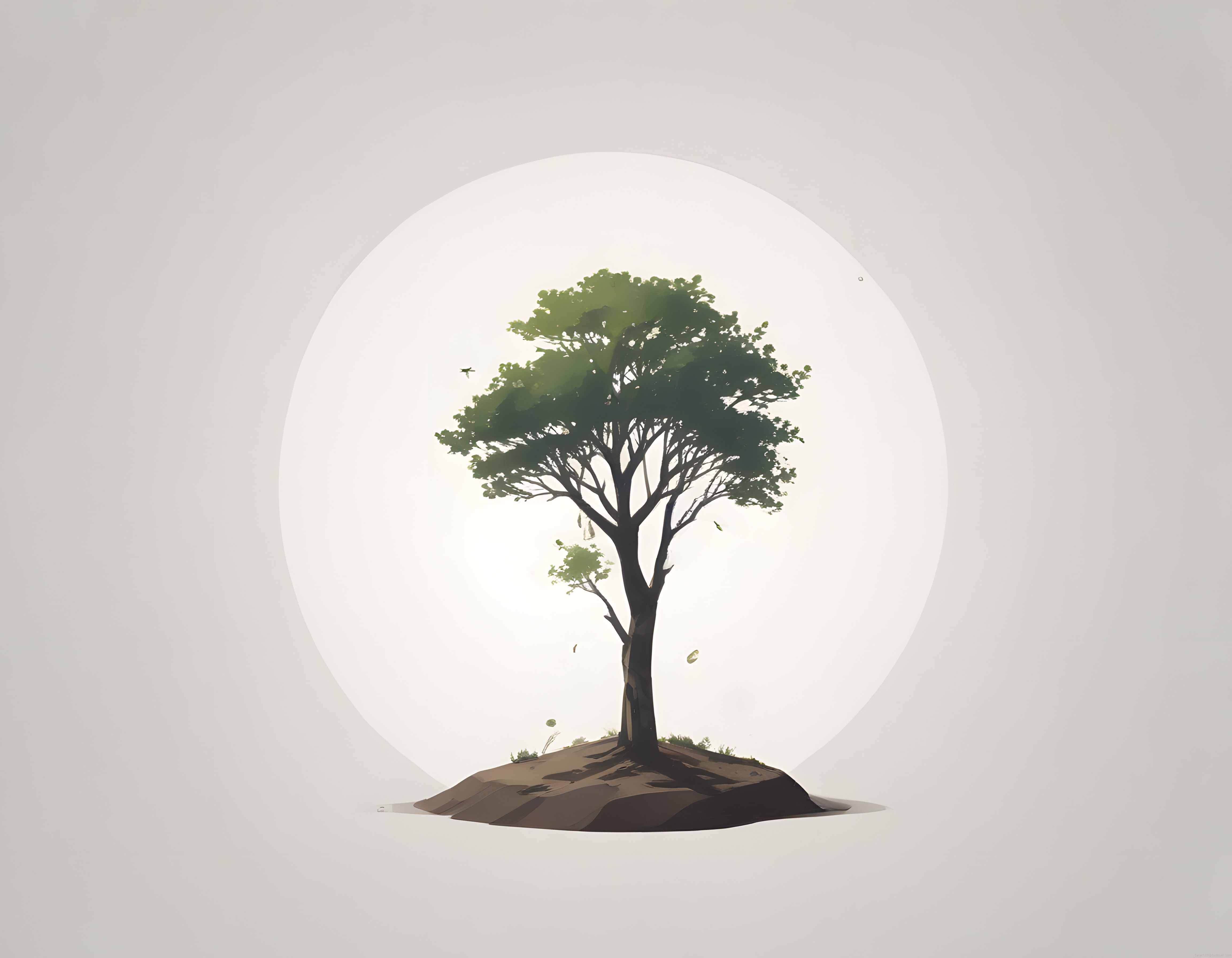 Minimalist Dijital Ağaç İllüstrasyonu: Yalnızlık ve Doğanın Sessiz Uyanışı Minimalist Dijital Ağaç İllüstrasyonu: Yalnızlık ve Doğanın Sessiz Uyanışı