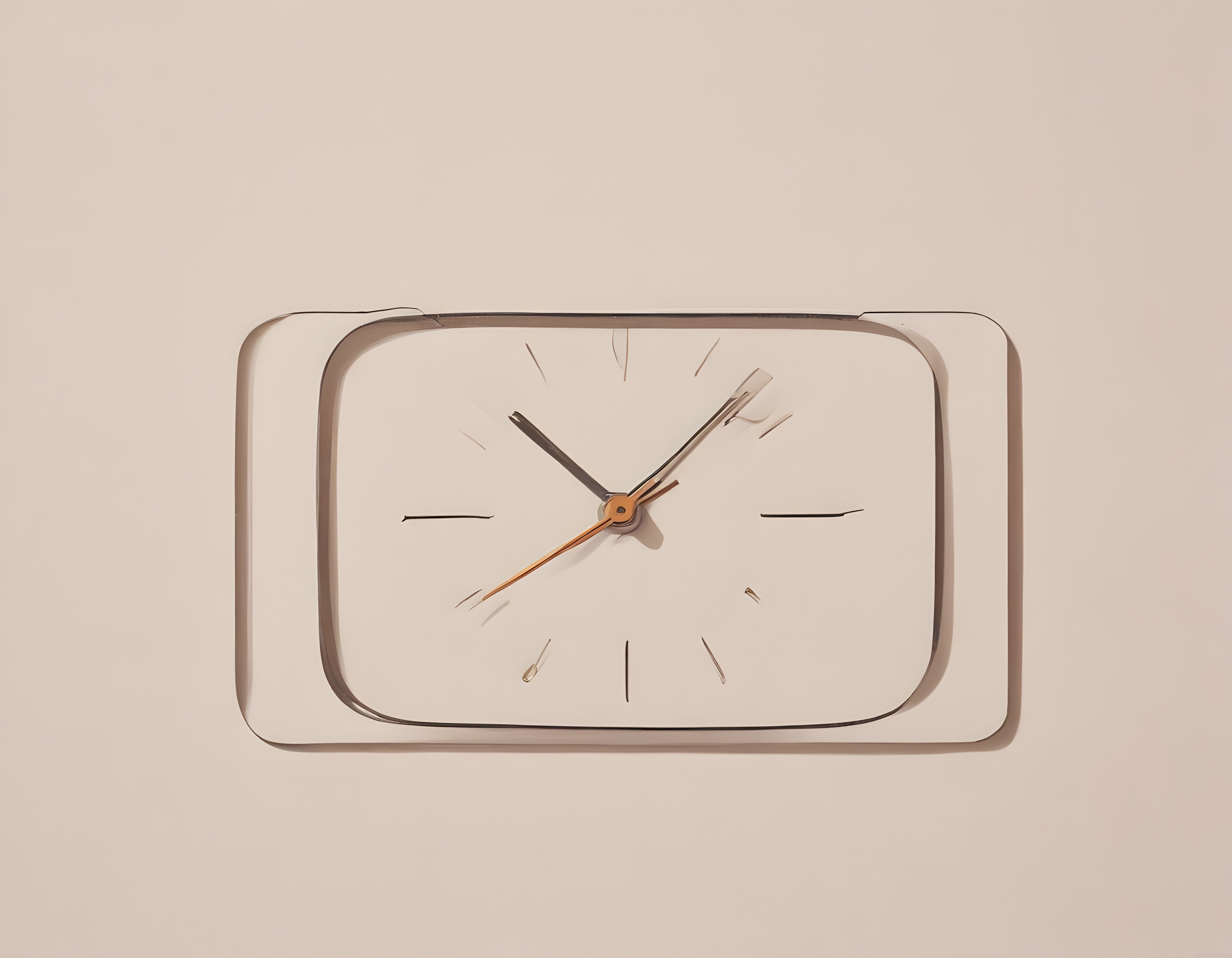 Minimalist Dikdörtgen Duvar Saati: Modern ve Sade Dekorasyon Stili