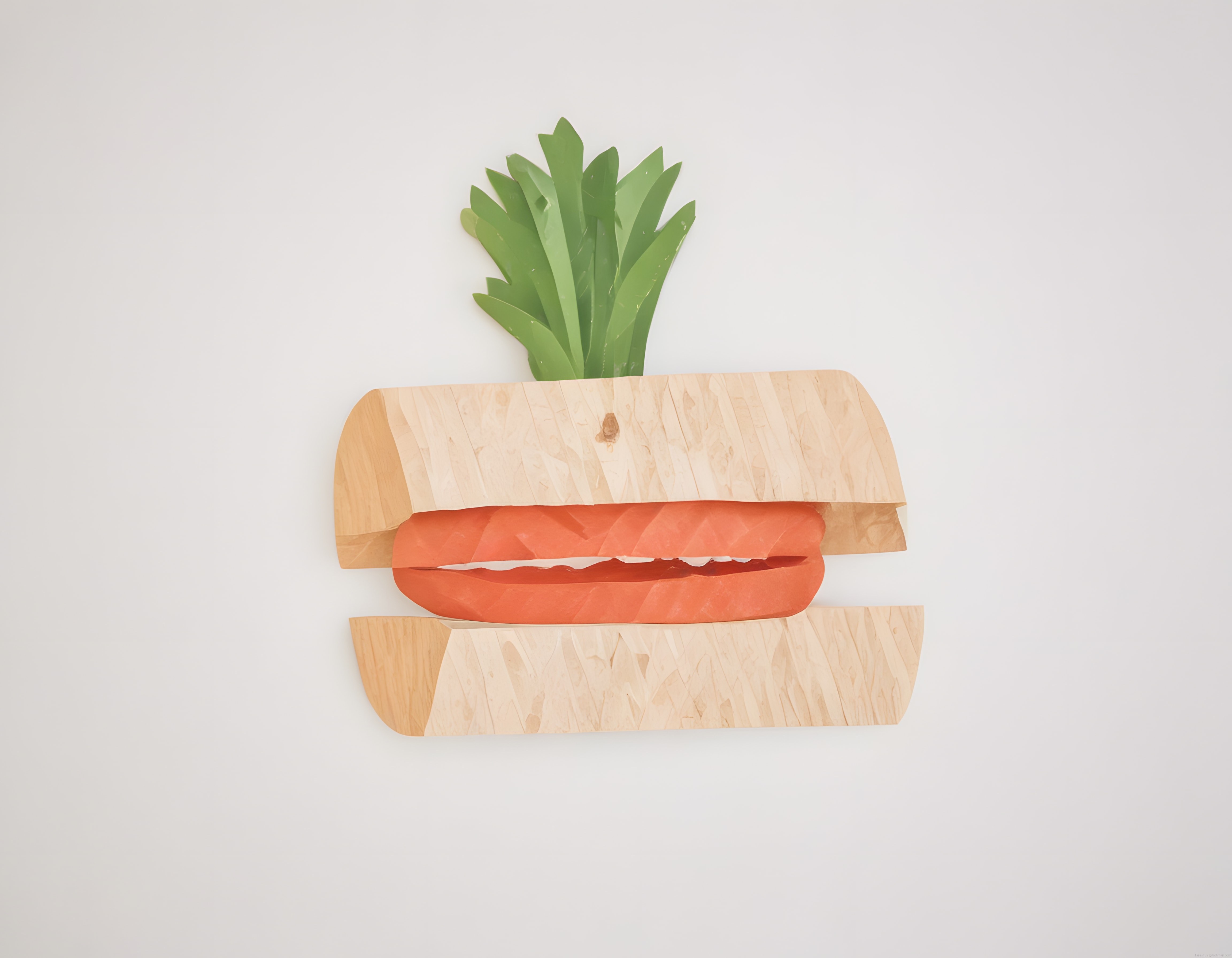 minimalist duvar dekorasyonu ahşap ve yeşil yapraklı modern sanat tasarımı
