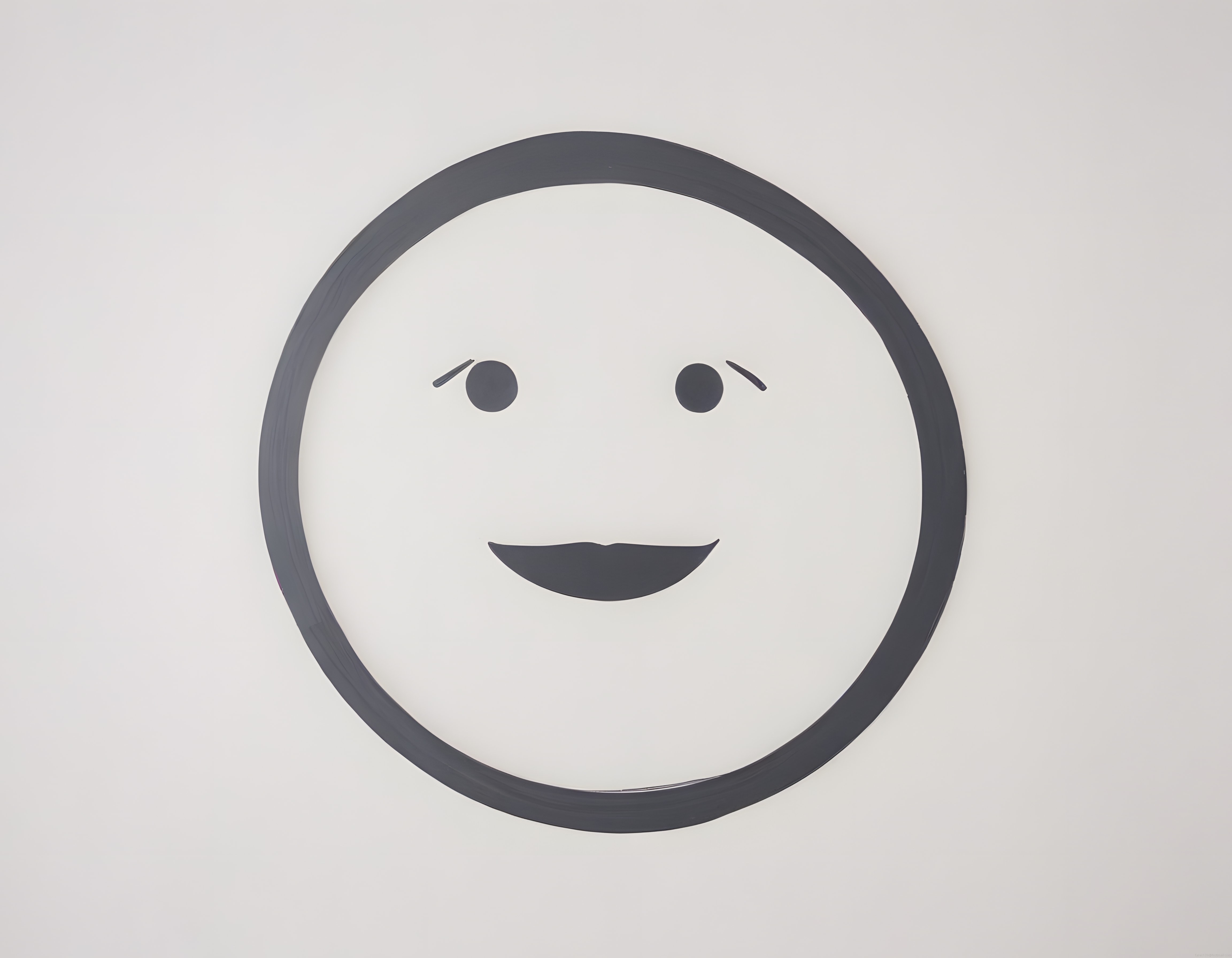 Minimalist Gülümseyen Yüz Çizimi: Sade ve Modern Sanat Eseri