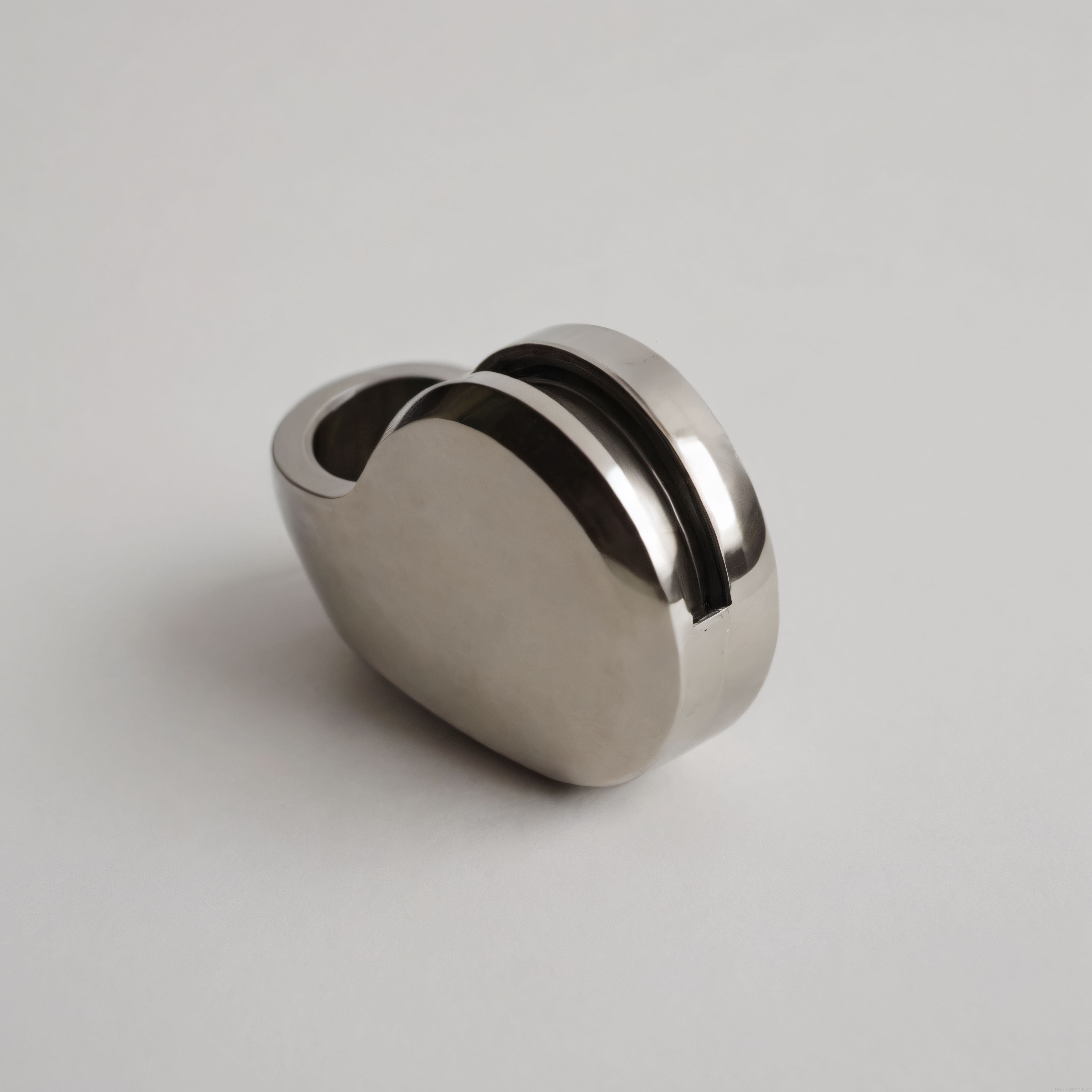 Minimalist Gümüş Metal Kalp Formlu Dekoratif Obje ve Ev Aksesuarı