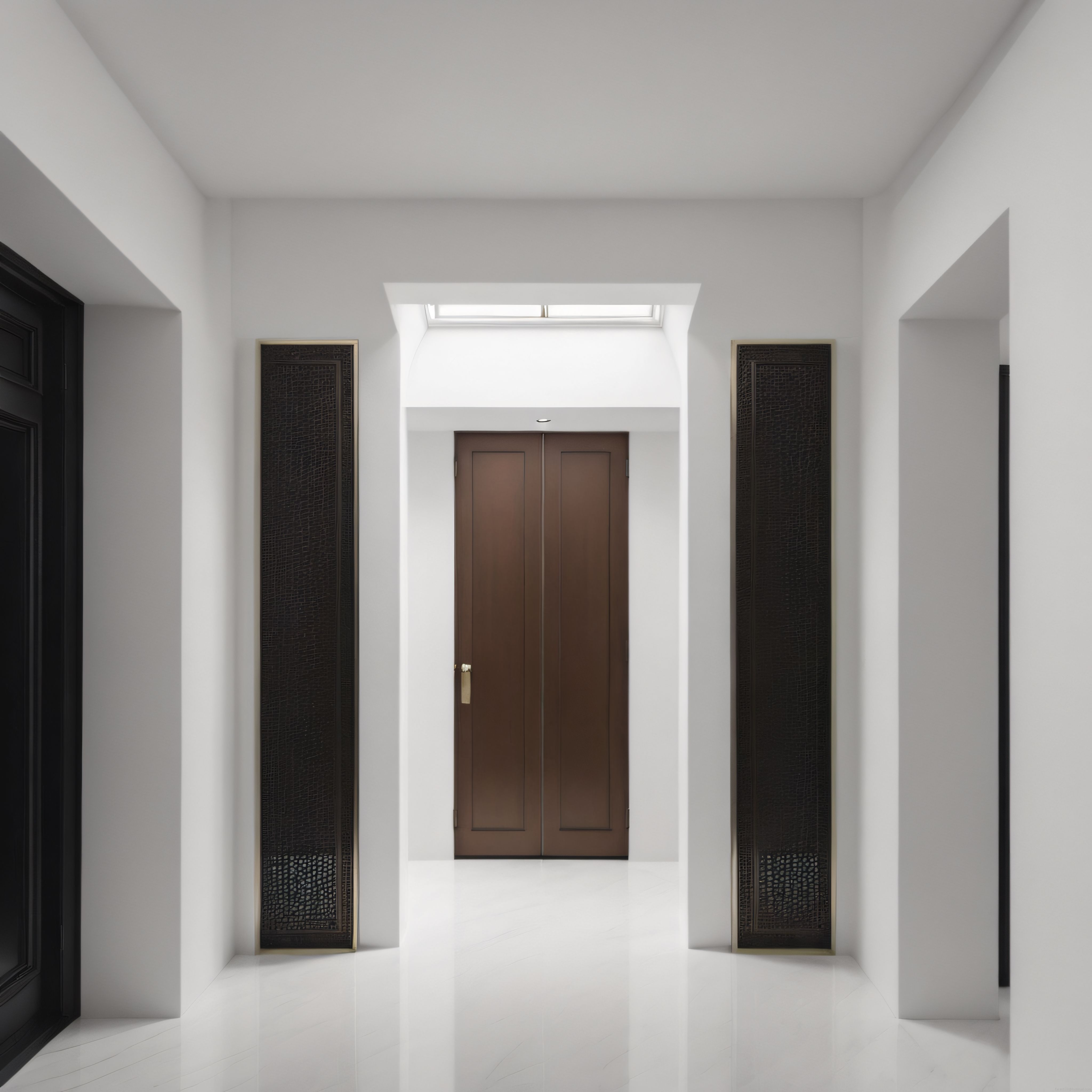Minimalist lüks koridor iç mekan tasarımı ve doğal aydınlatma
