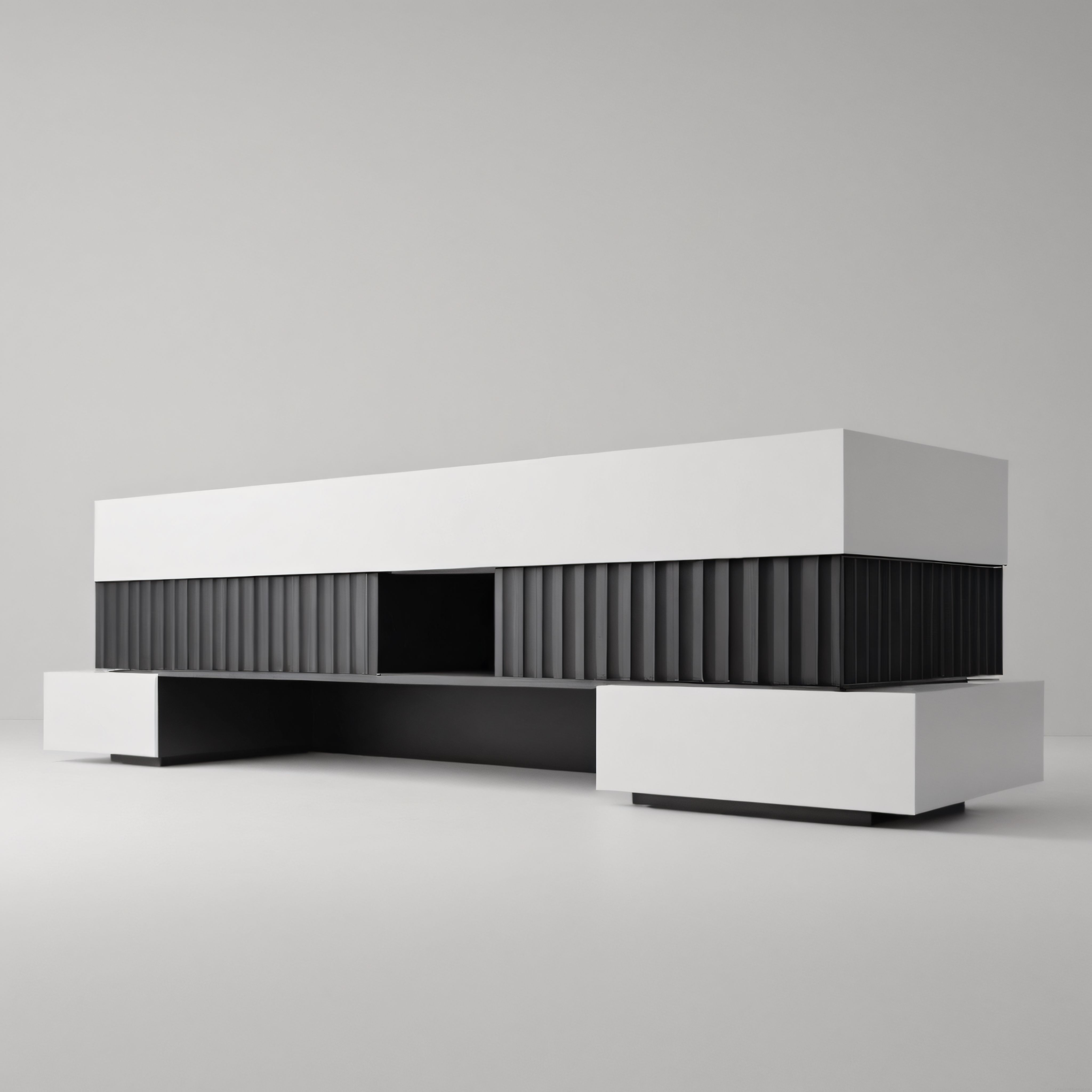 Minimalist Modern Mimari Tasarım: Siyah Beyaz Geometrik Villa Konsepti