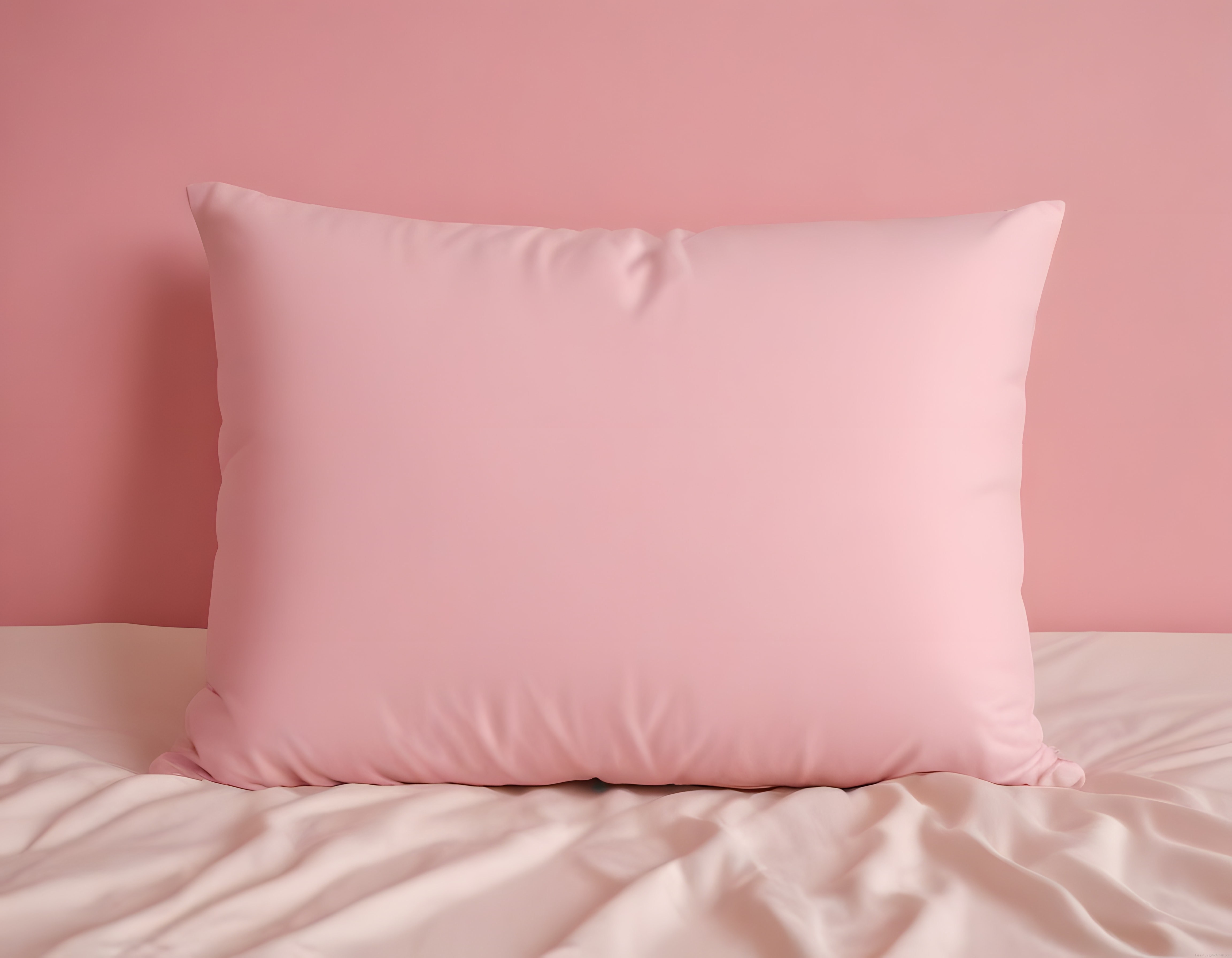 Minimalist Pembe Yastık ile Yatak Odası Dekorasyonunda Sade Bir Dokunuş
