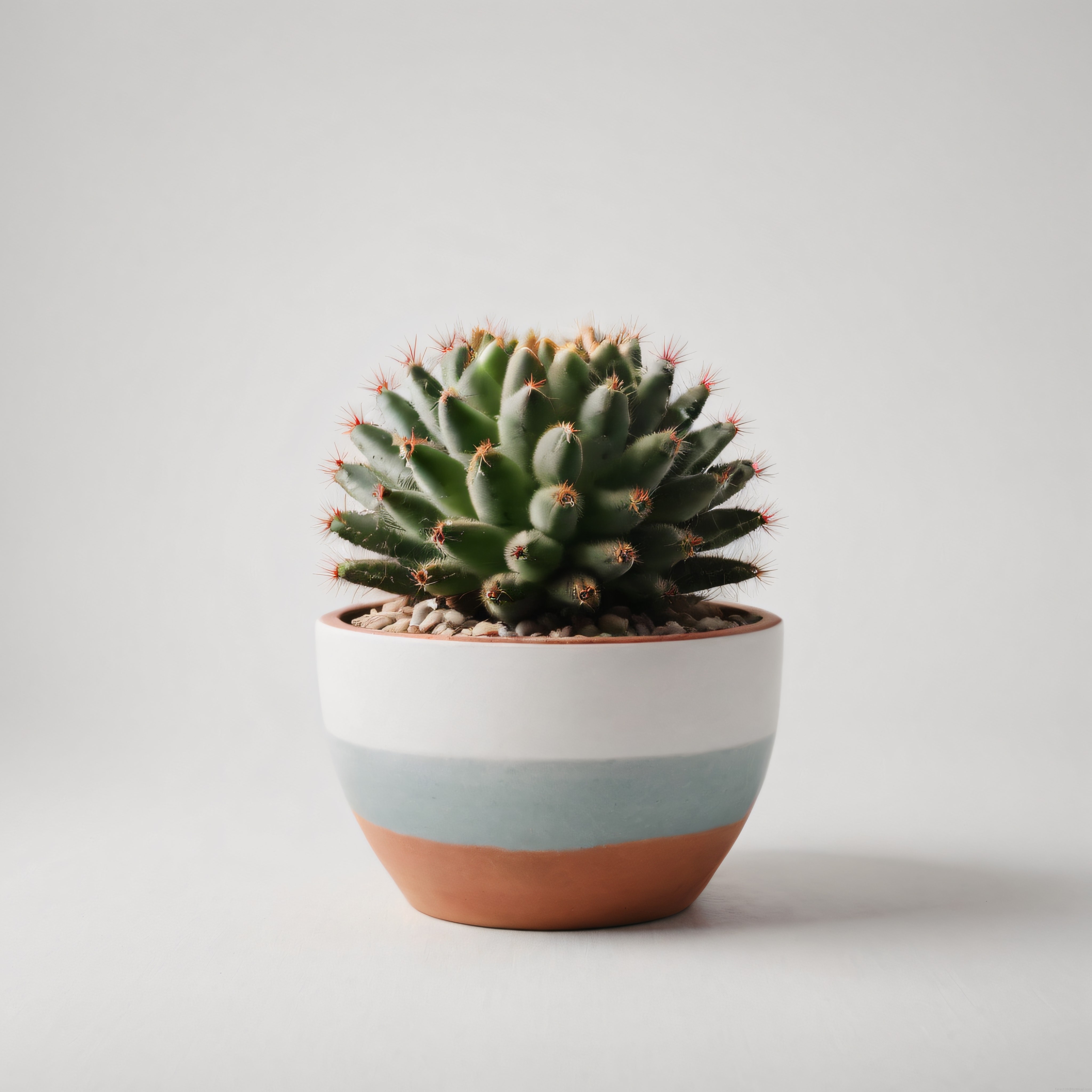 Minimalist Saksıda Parlak Yeşil Kaktüs ile Mekanlarınıza Canlılık Katın