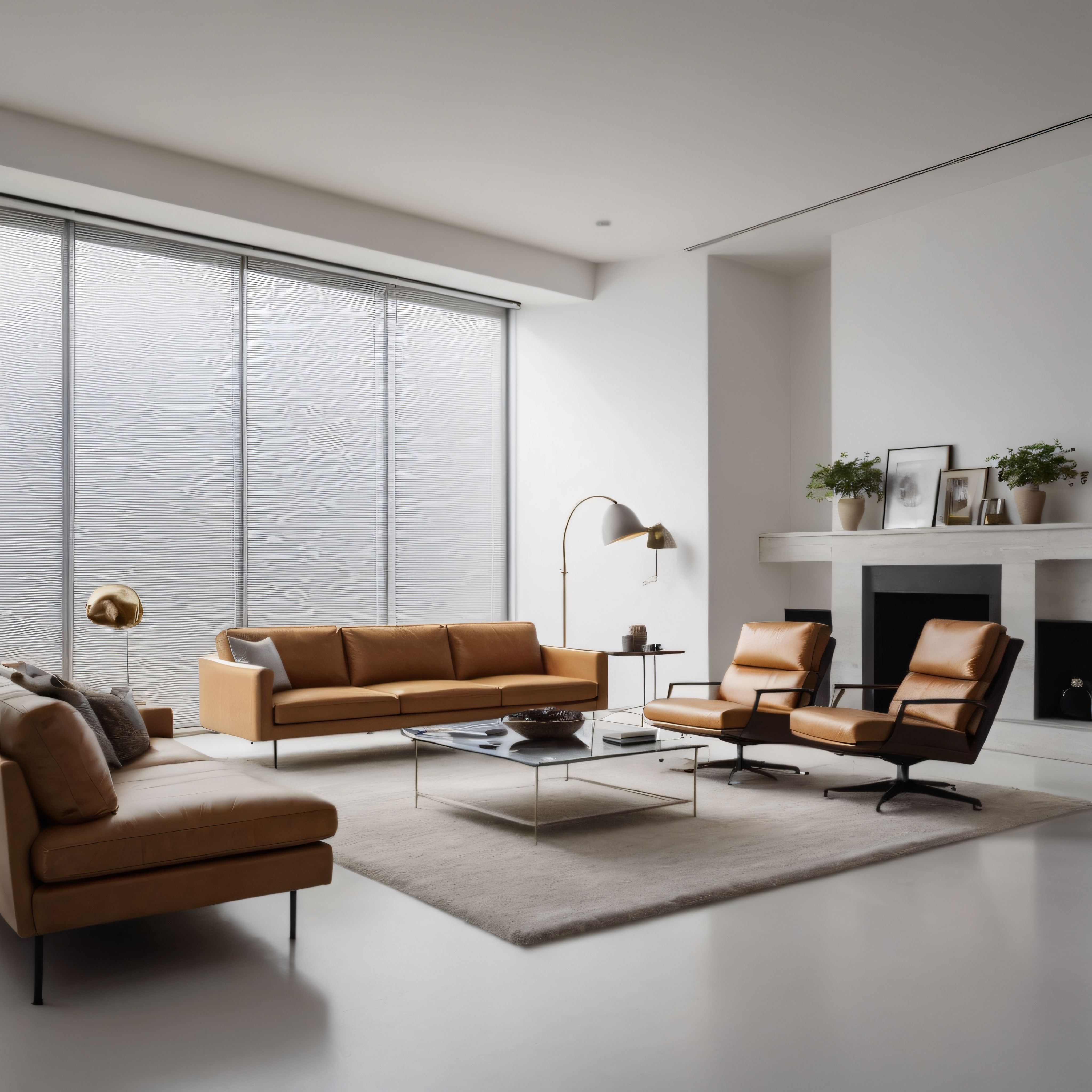 Minimalist Salon Dekorasyonu: Sıcak Deri Tonlarıyla Modern Yaşam Alanı