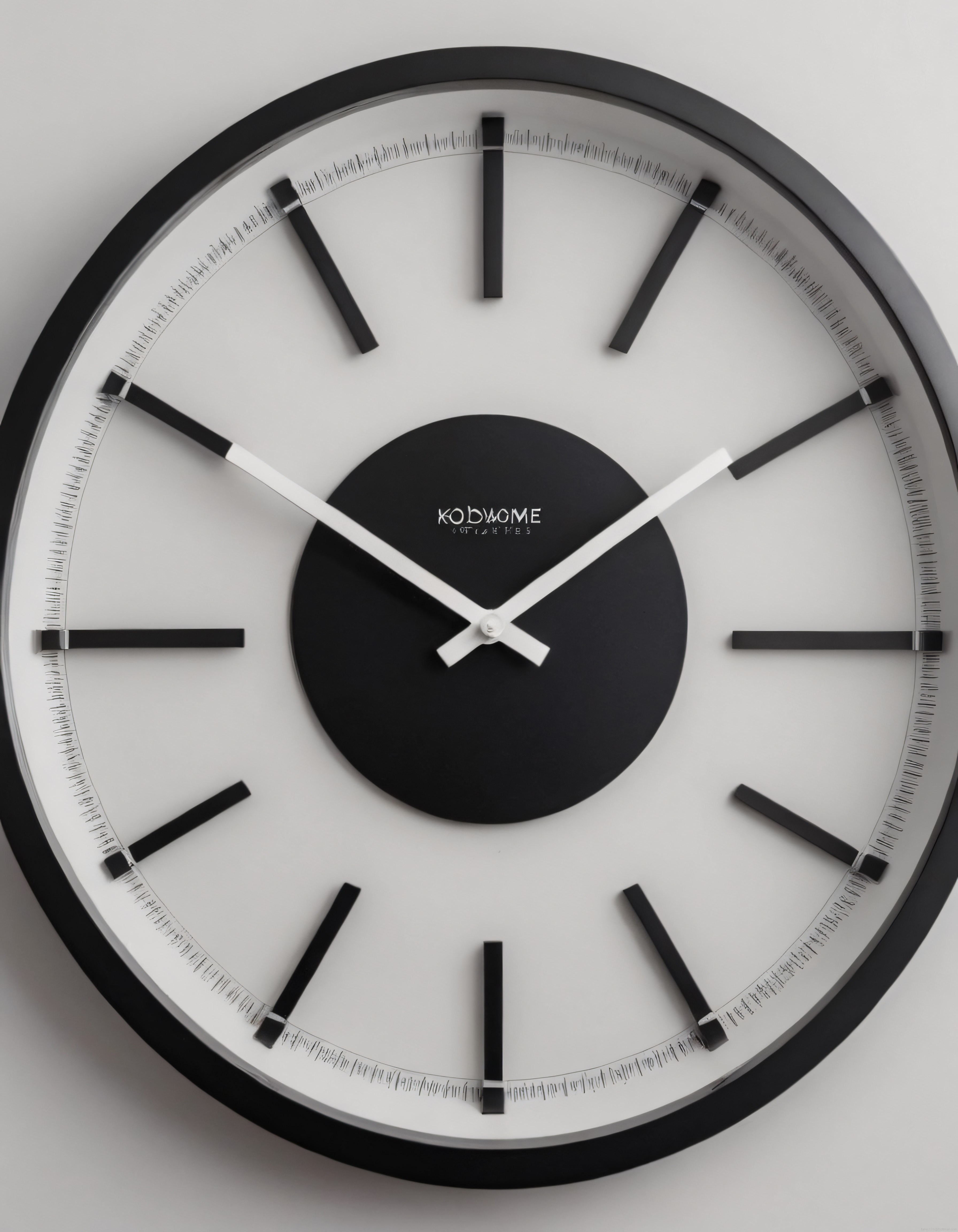 Minimalist Siyah Beyaz Modern Duvar Saati İle Zamansız Mekan Dekorasyonu