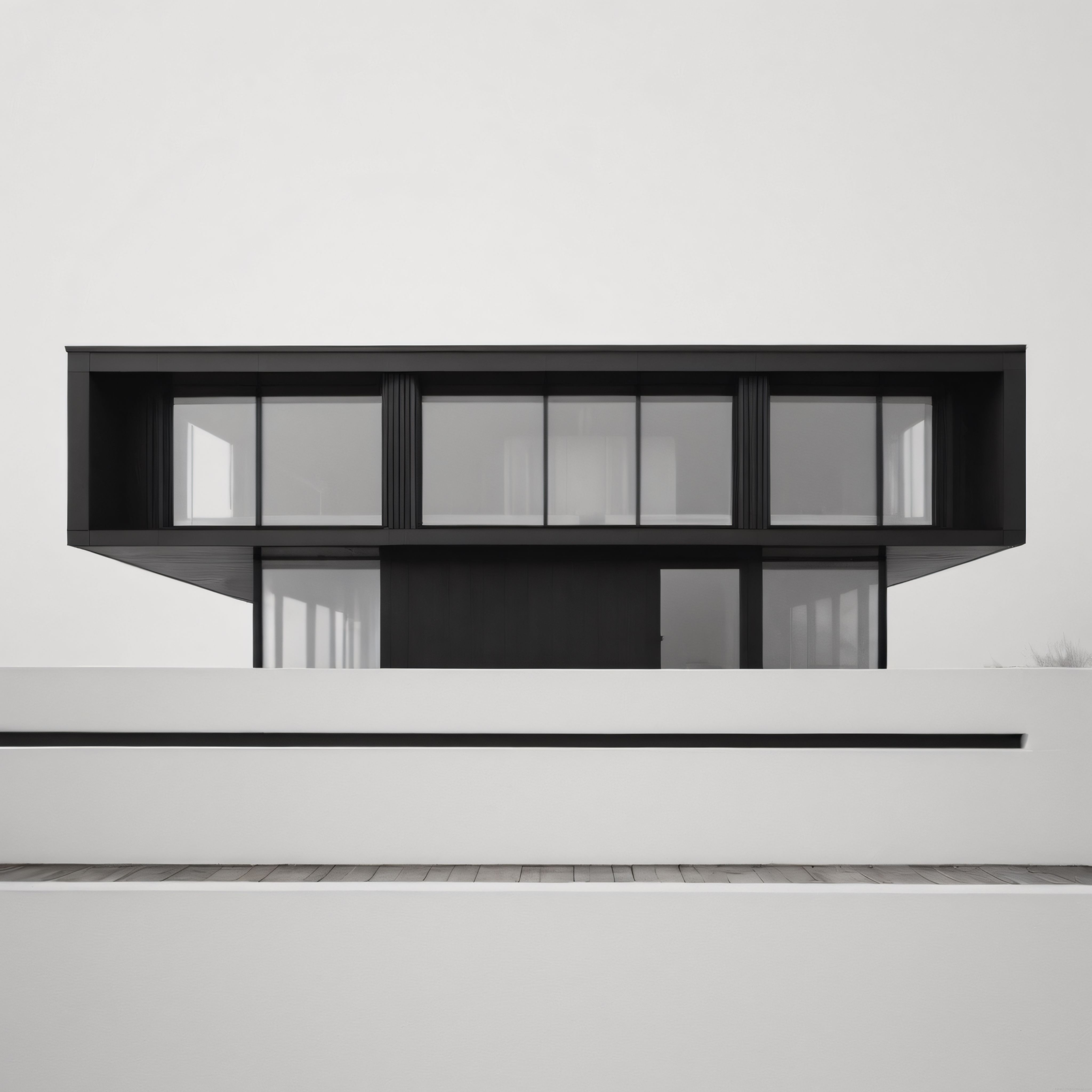 Minimalist Siyah ve Beyazın Zamansız Uyumunu Yansıtan Çağdaş Mimari