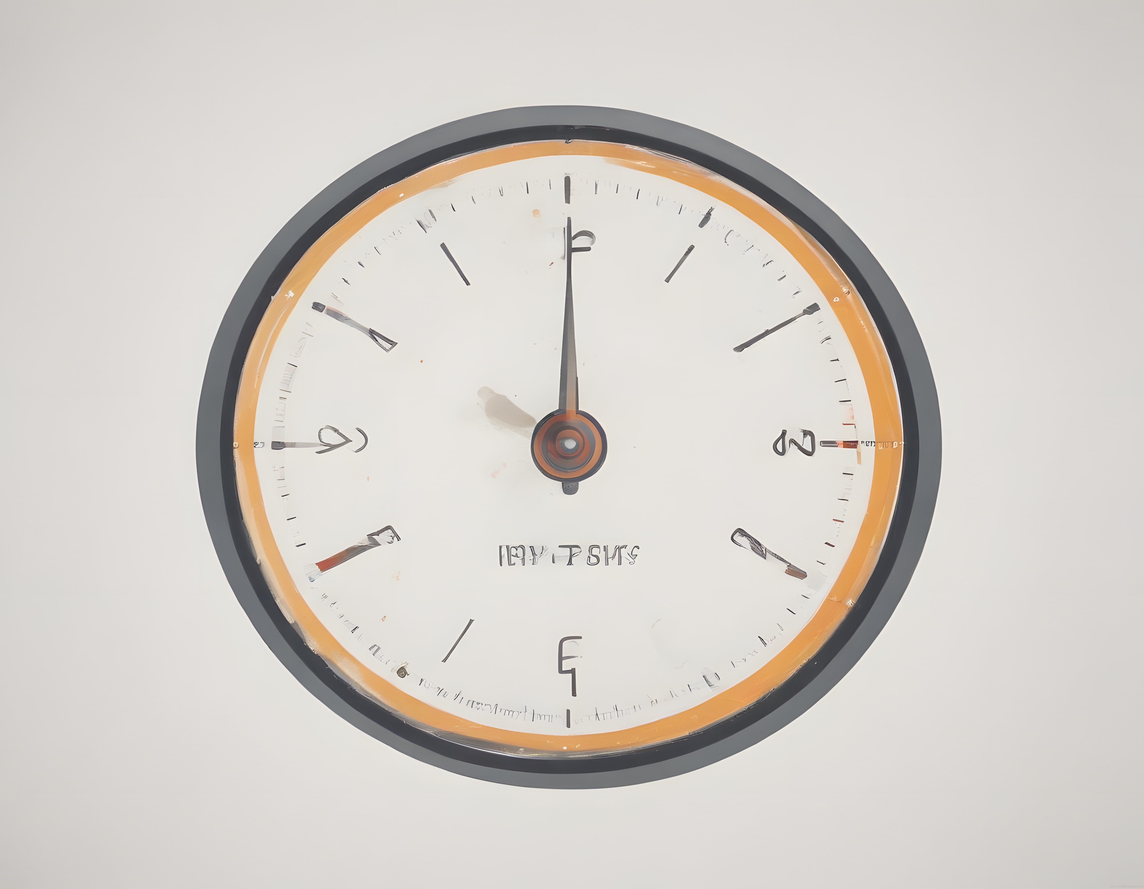 Minimalist Swatch Duvar Saati: Gri Çerçeve ve Beyaz Kadran Tasarımı