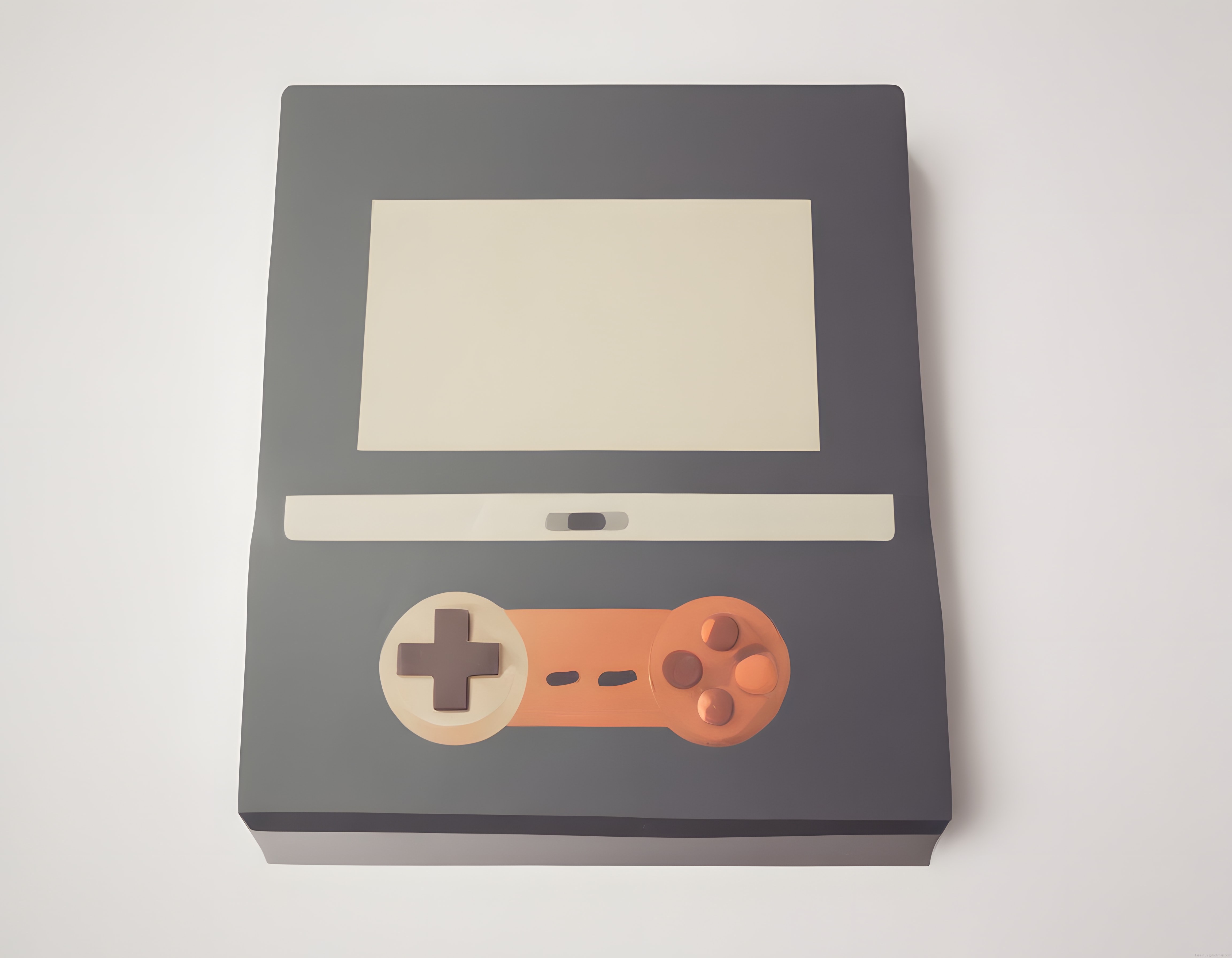 Minimalist Tarzda Tasarlanmış Retro El Konsolu ve Oyun Denetleyicisi Detayı