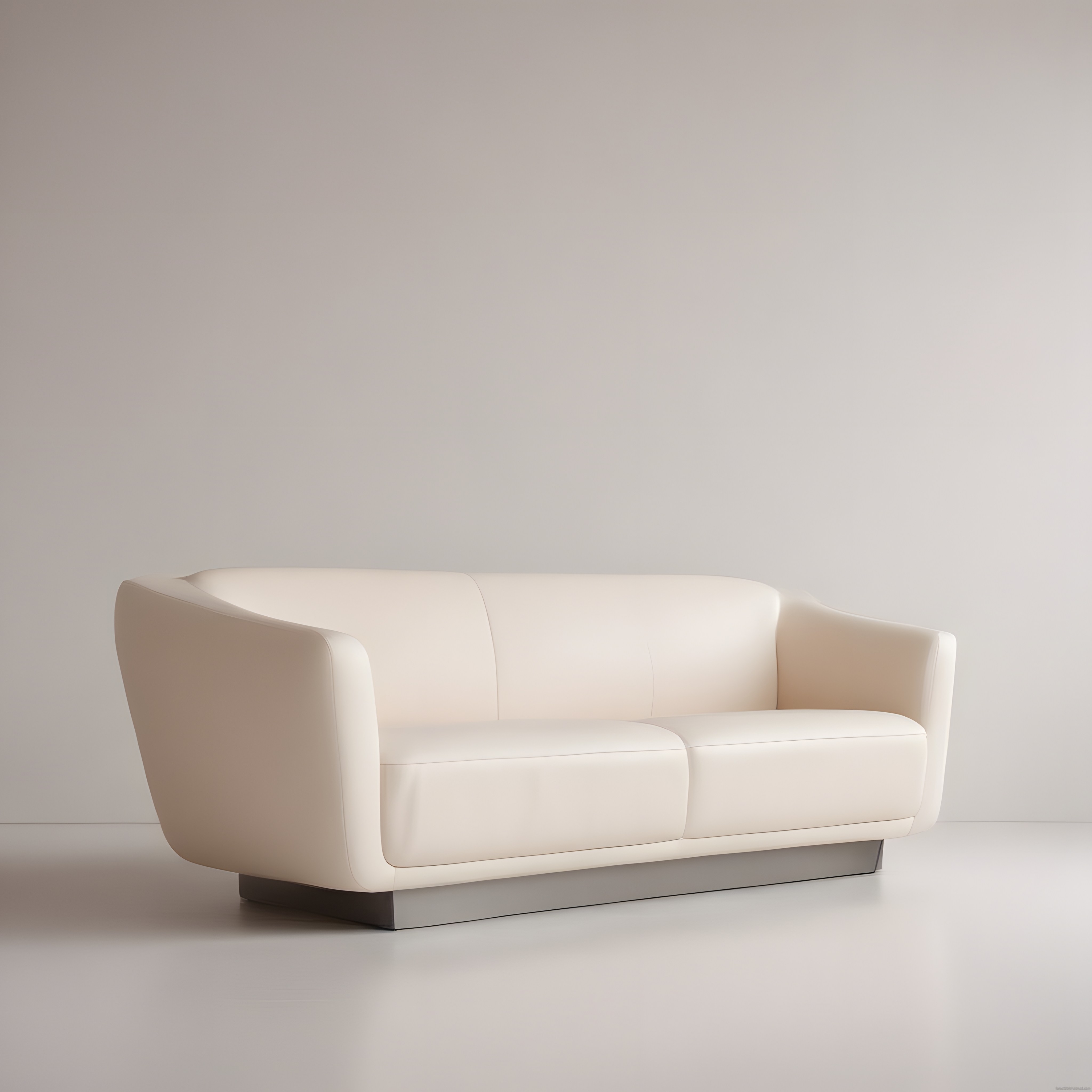 Minimalist Tasarım Krem Deri Kanepe ile Evinize Modern Dokunuş